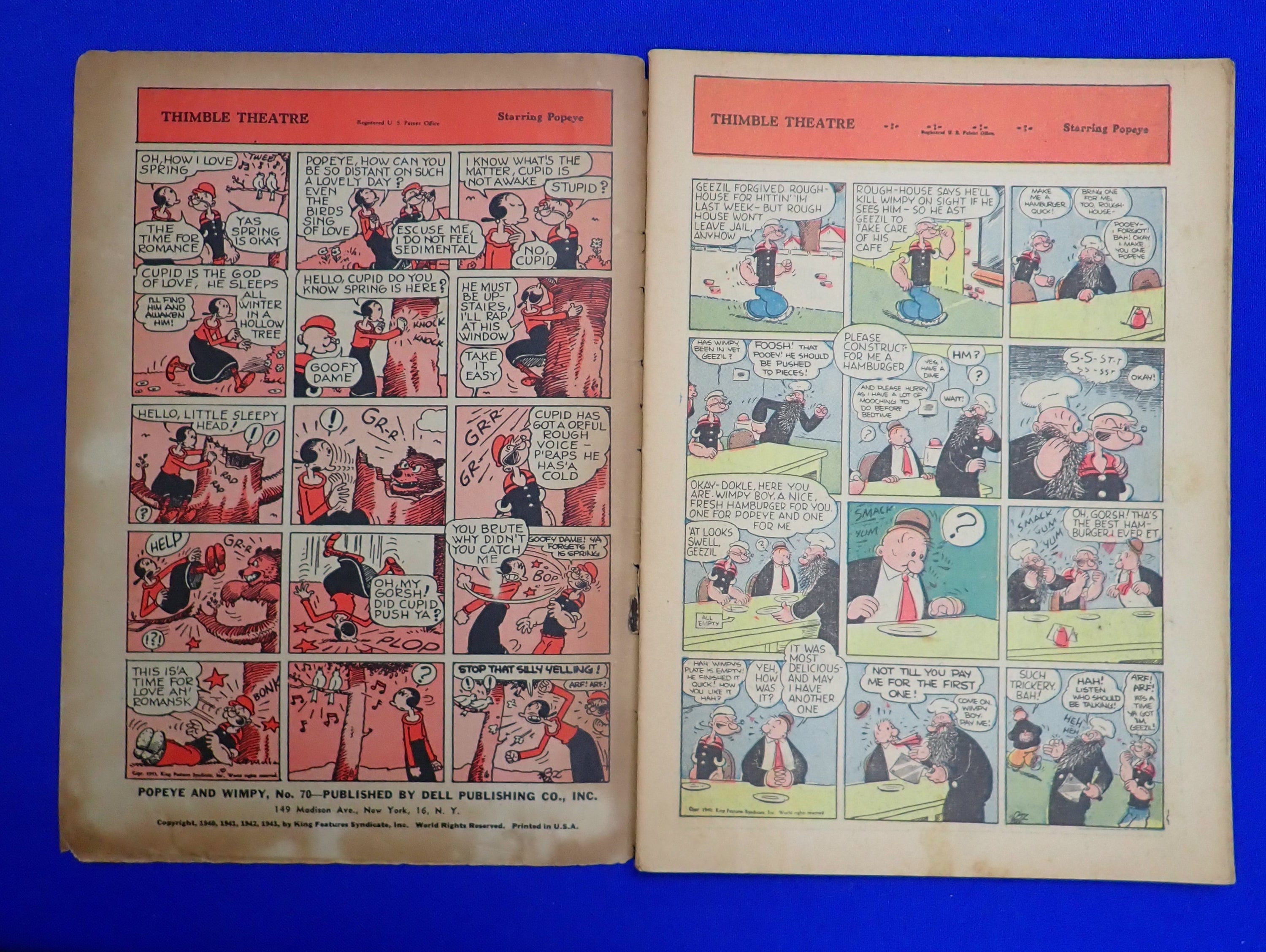 Popeye and Wimpy #70 (1943) - FR/GD (1.5)