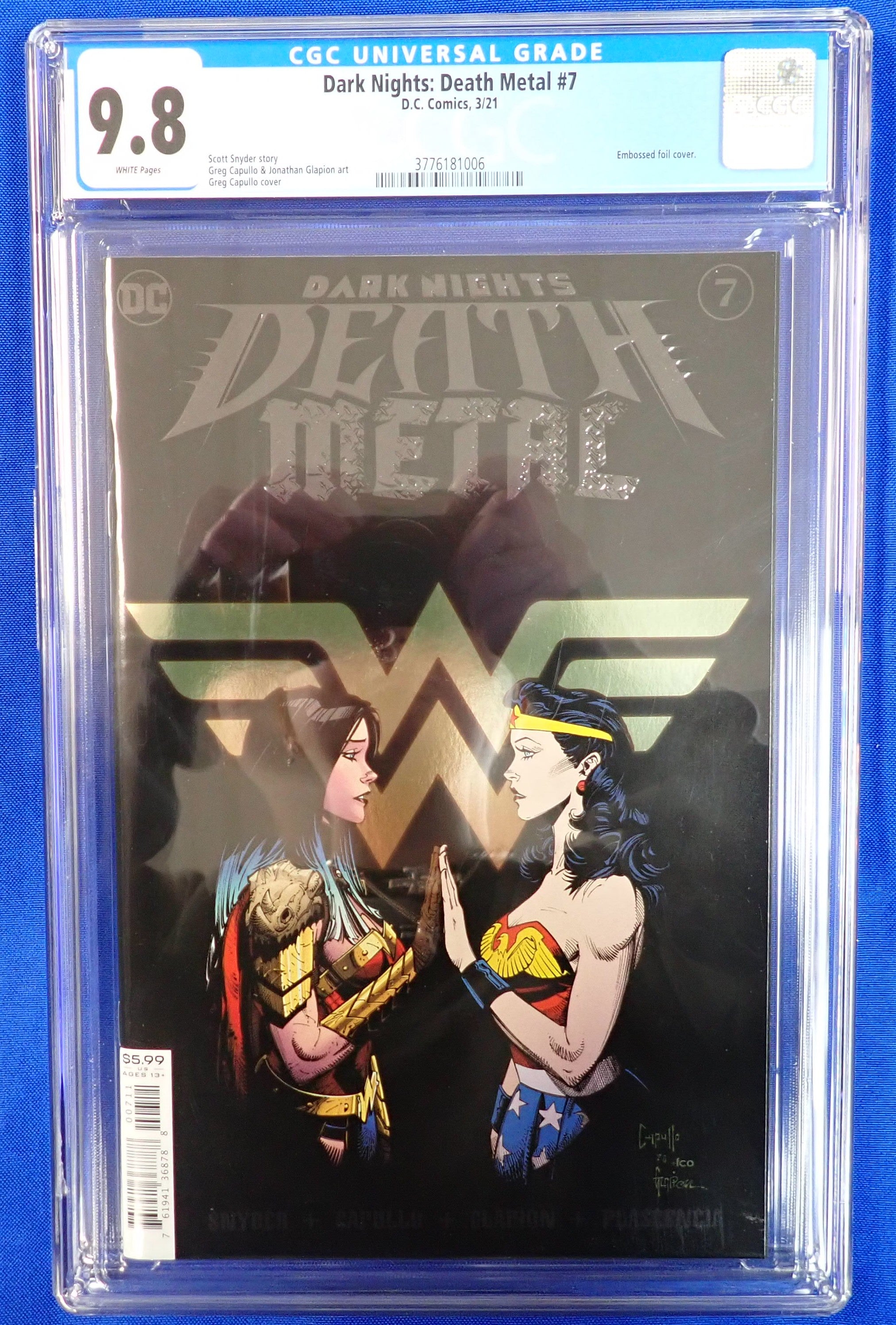 Dark Nights: Death Metal #7 (2021) - CGC 9.8 - Embossed Foil Cover