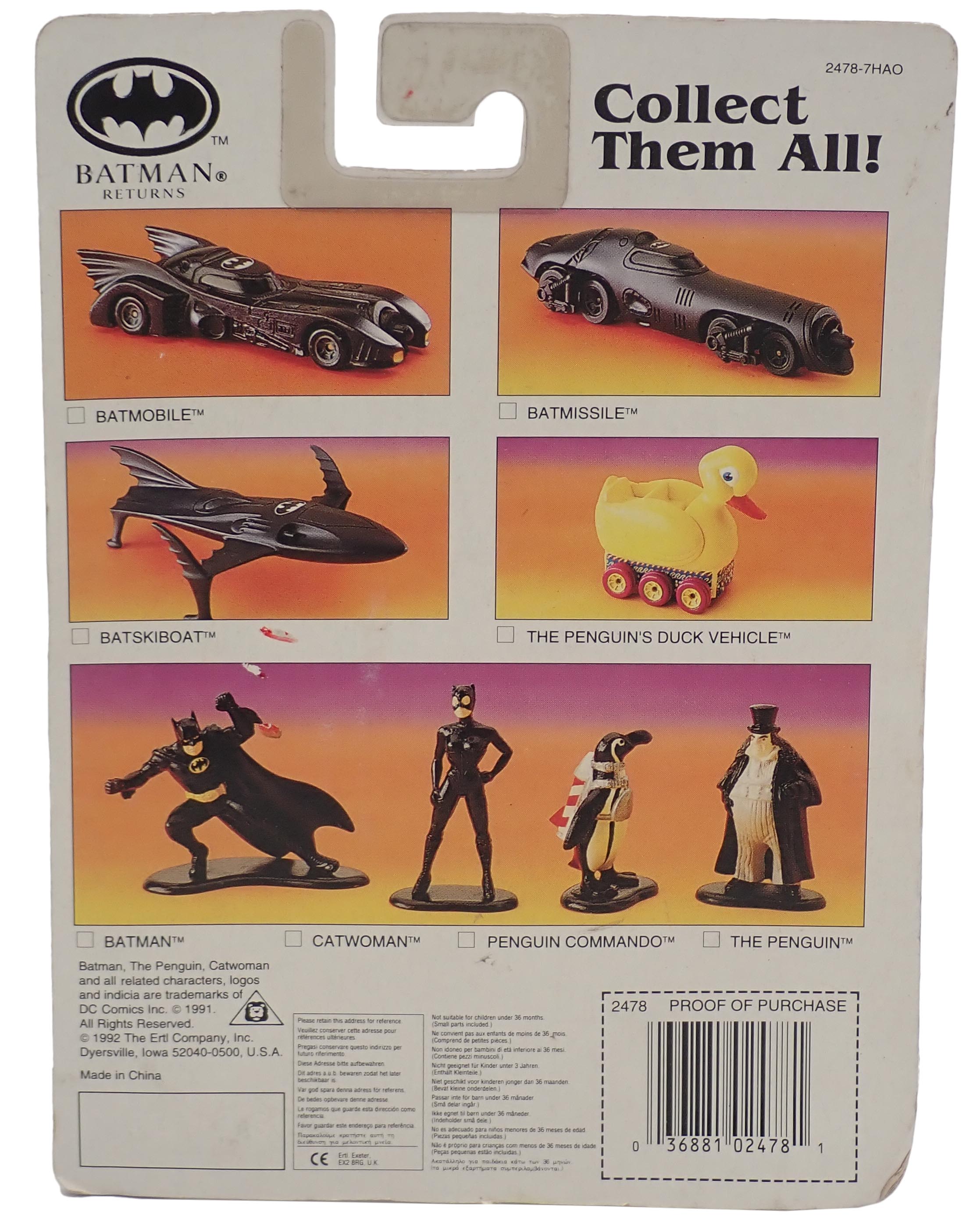 Batmissile - Batman Returns Die-Cast Vehicle