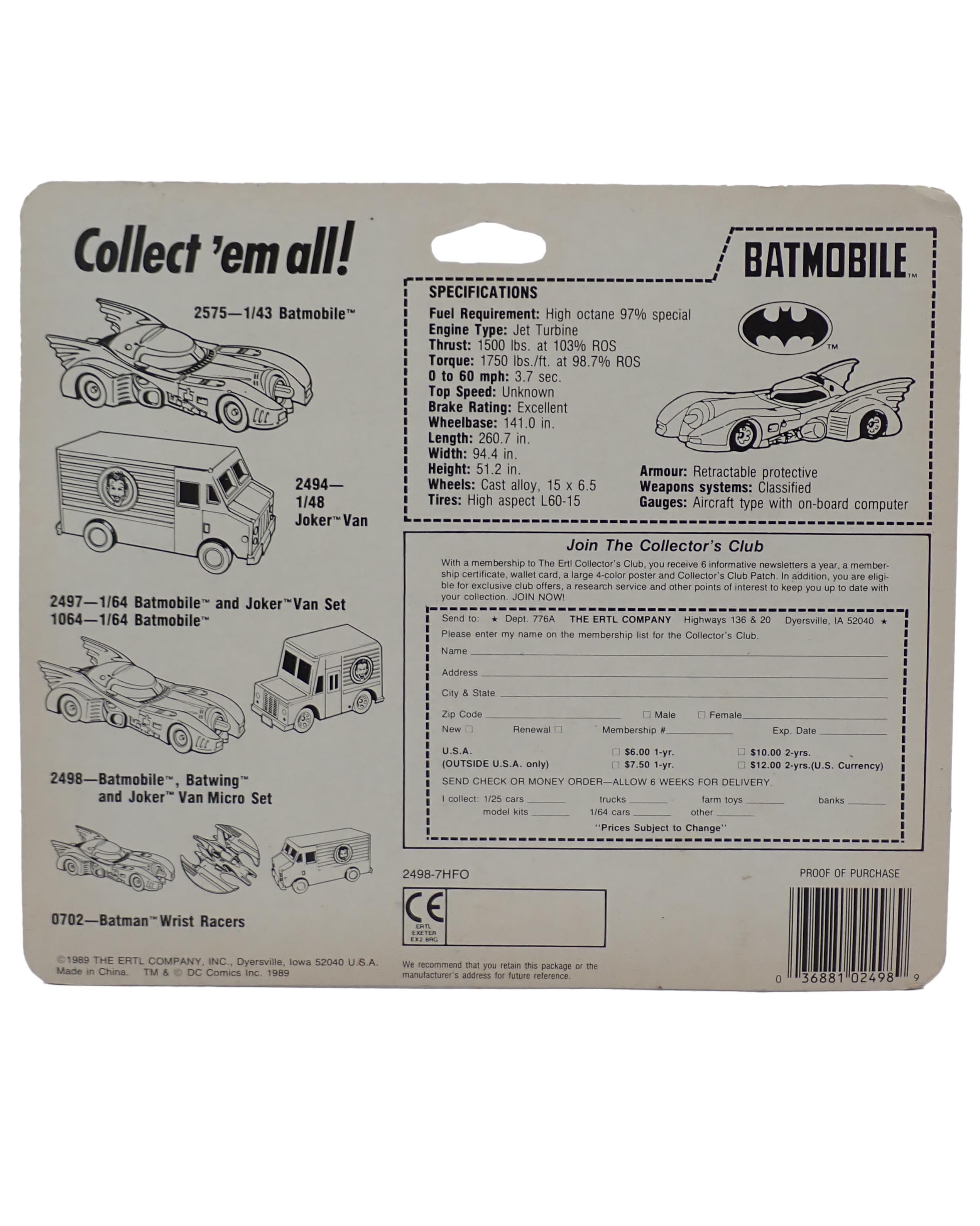 Batmobile, Batwing, & Joker Van - Batman Die Cast Vehicles