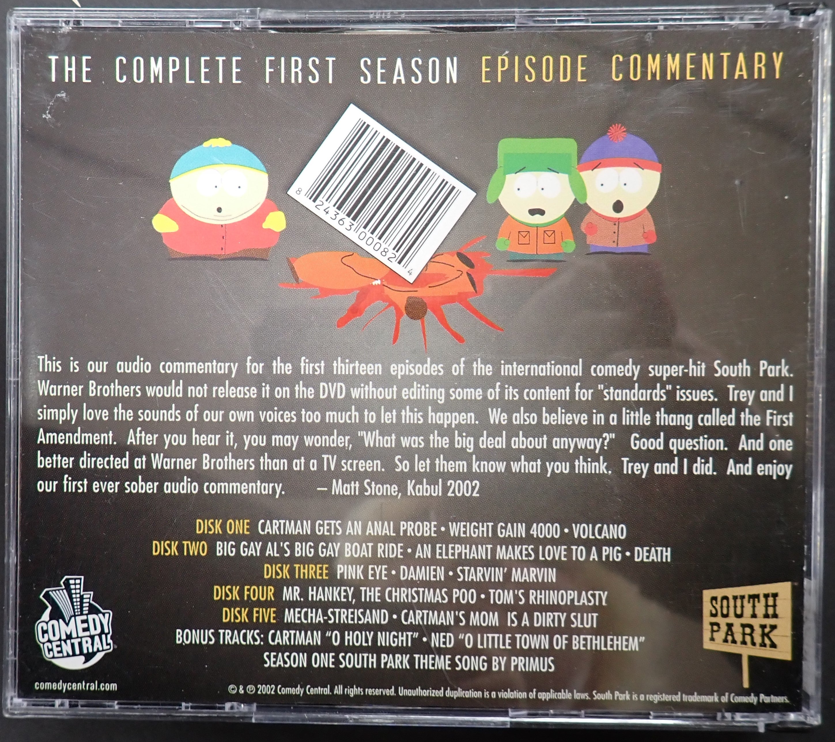 South Park: Complete 1st Season Episode Commentary- CD