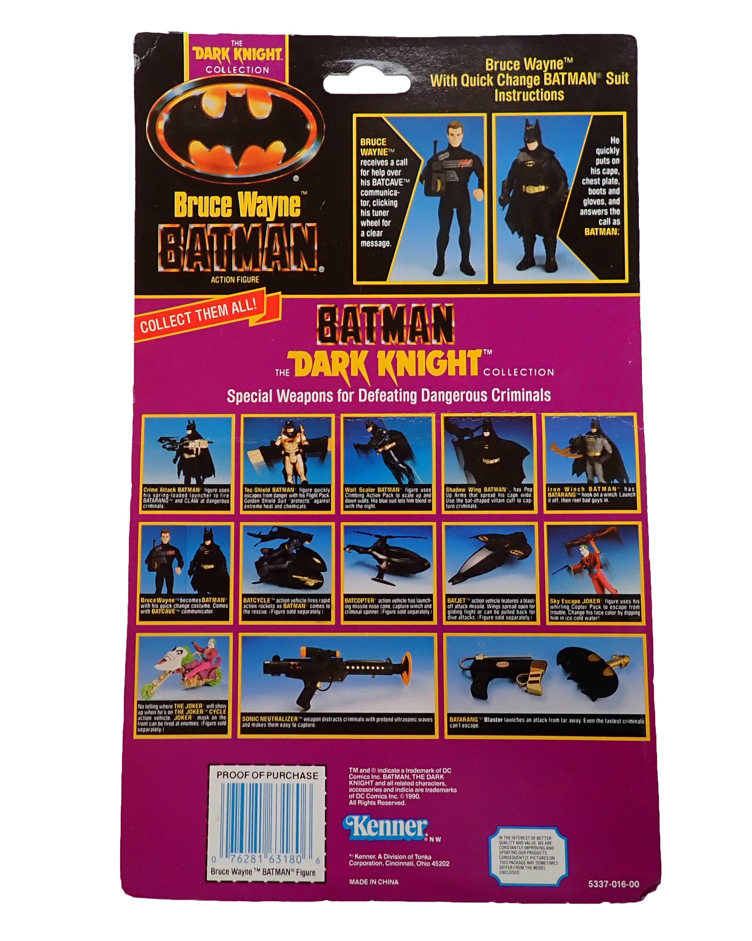 Bruce Wayne Batman Quick Change Suit Action Figure - Kenner