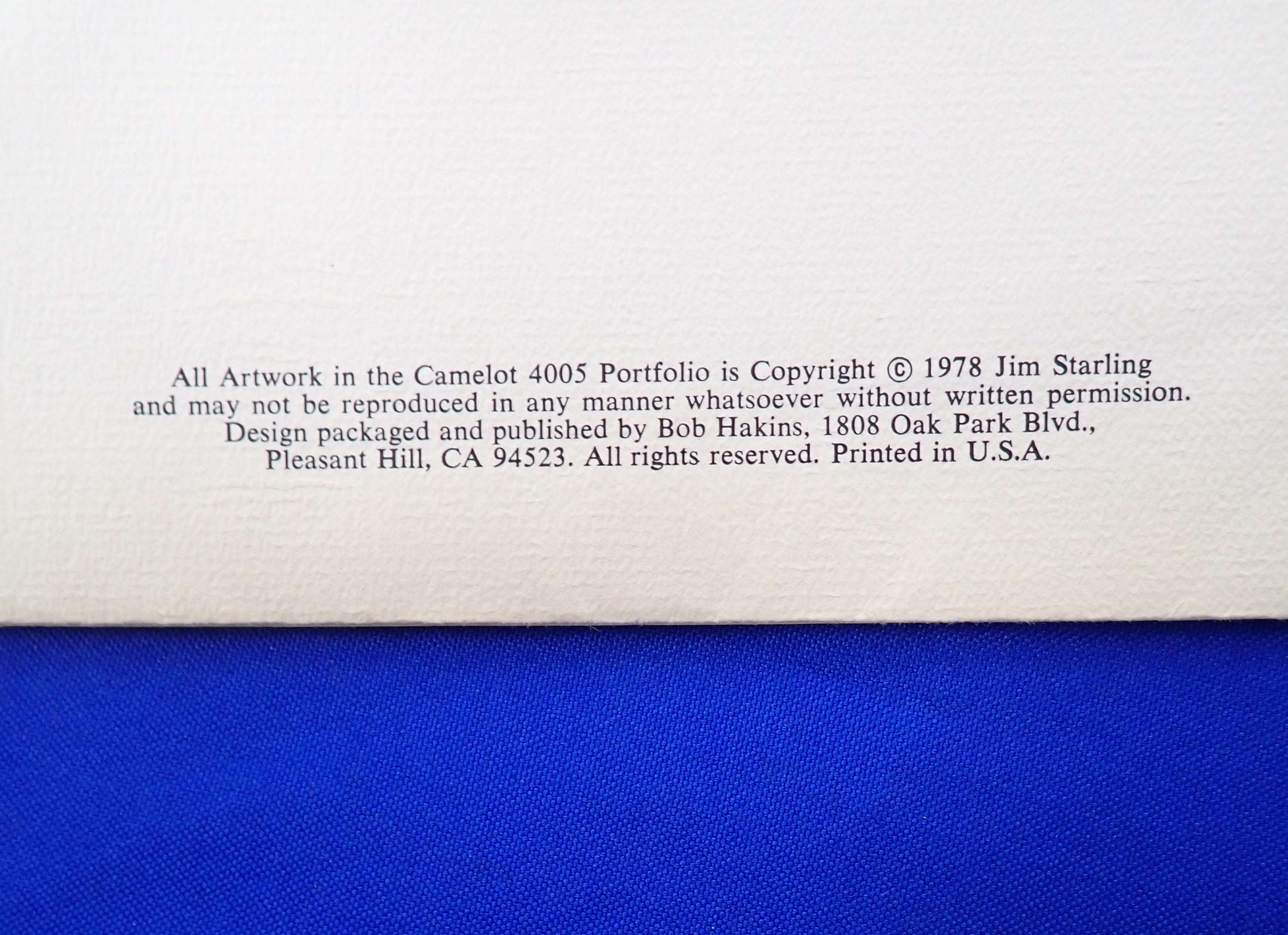 Starlin Camelot 4005 (1978) - Art Print Portfolio