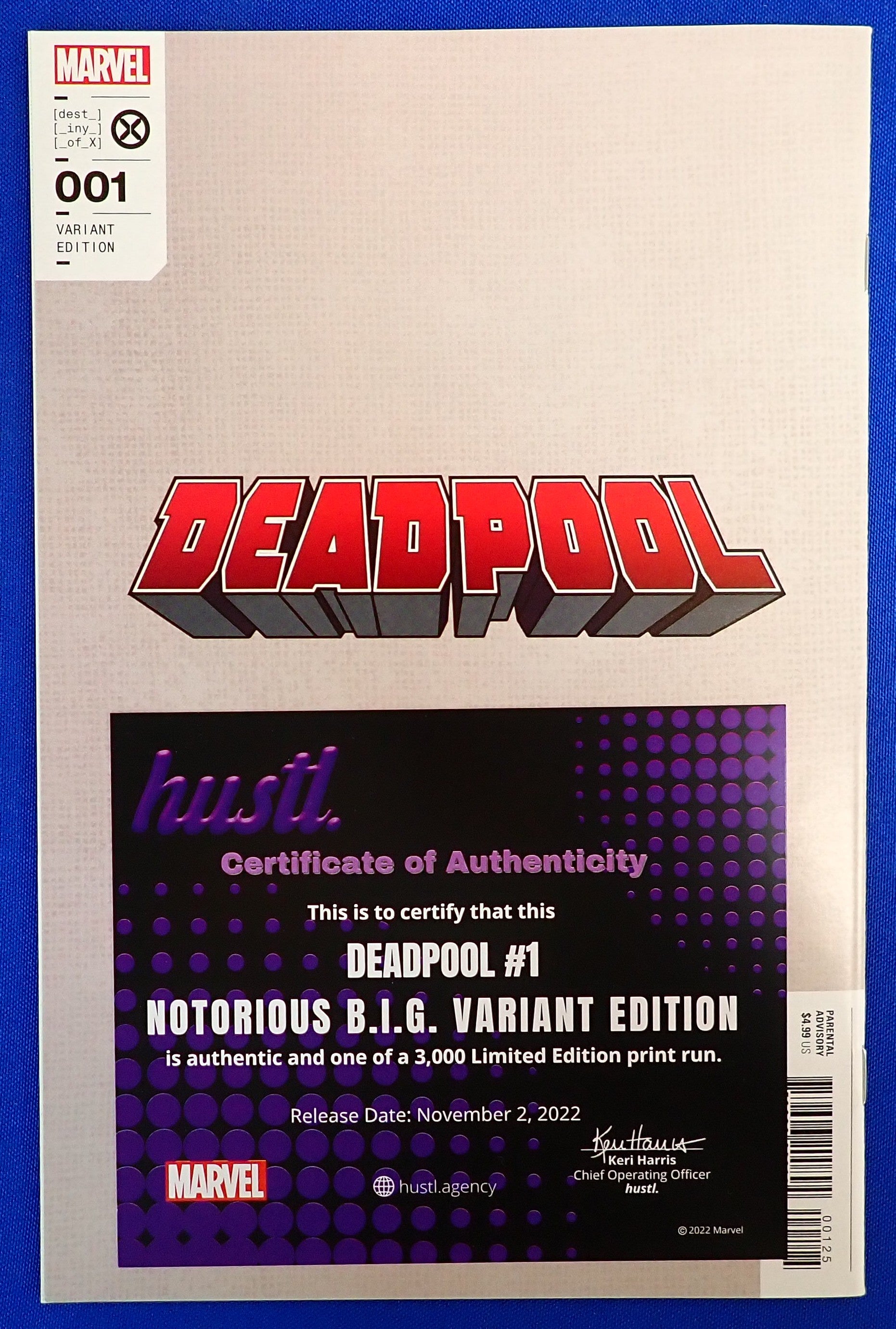 Deadpool #1 (2022) - NM (9.4+) - Ken Lashley B.I.G Variant