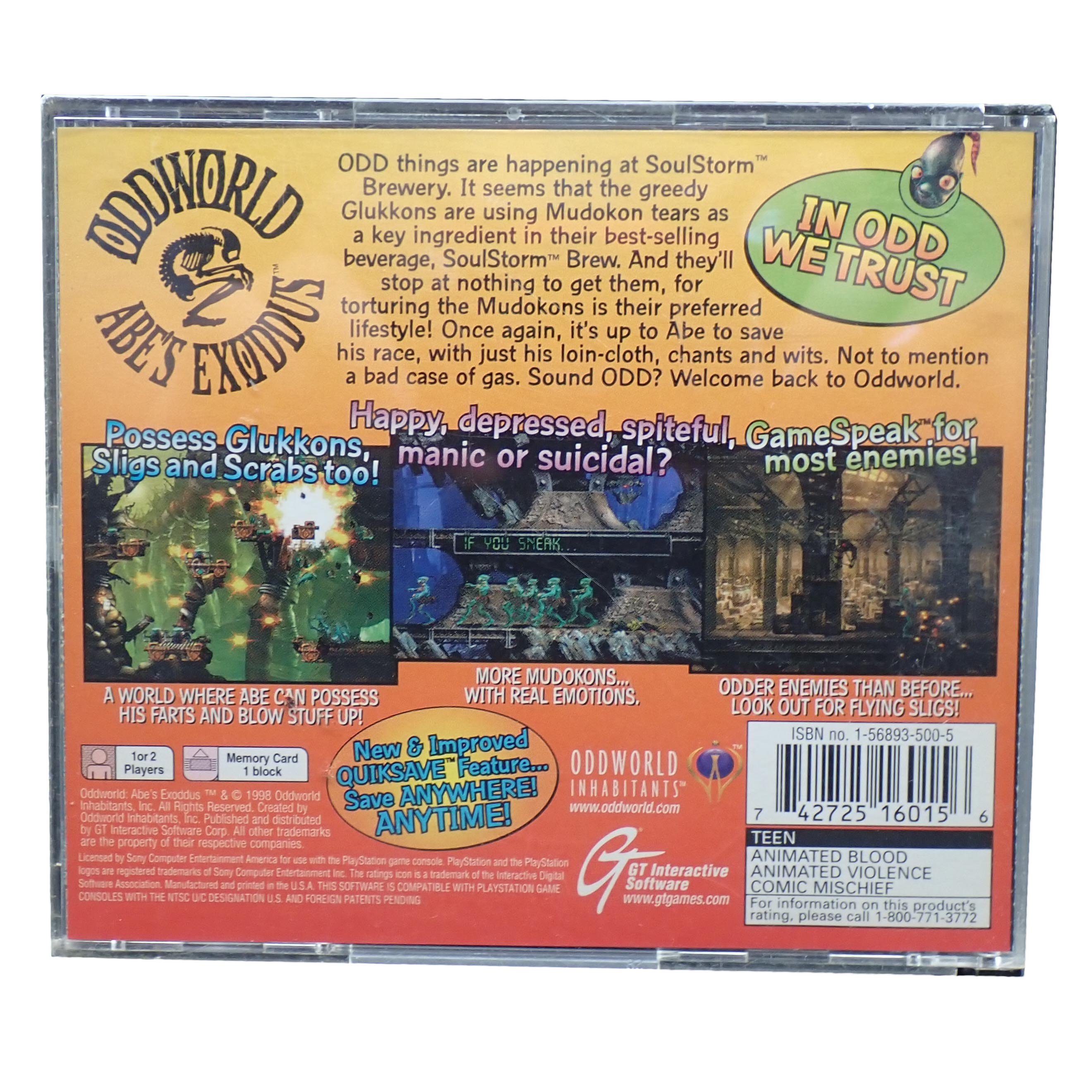 Oddworld Abe's Exodus - PS1
