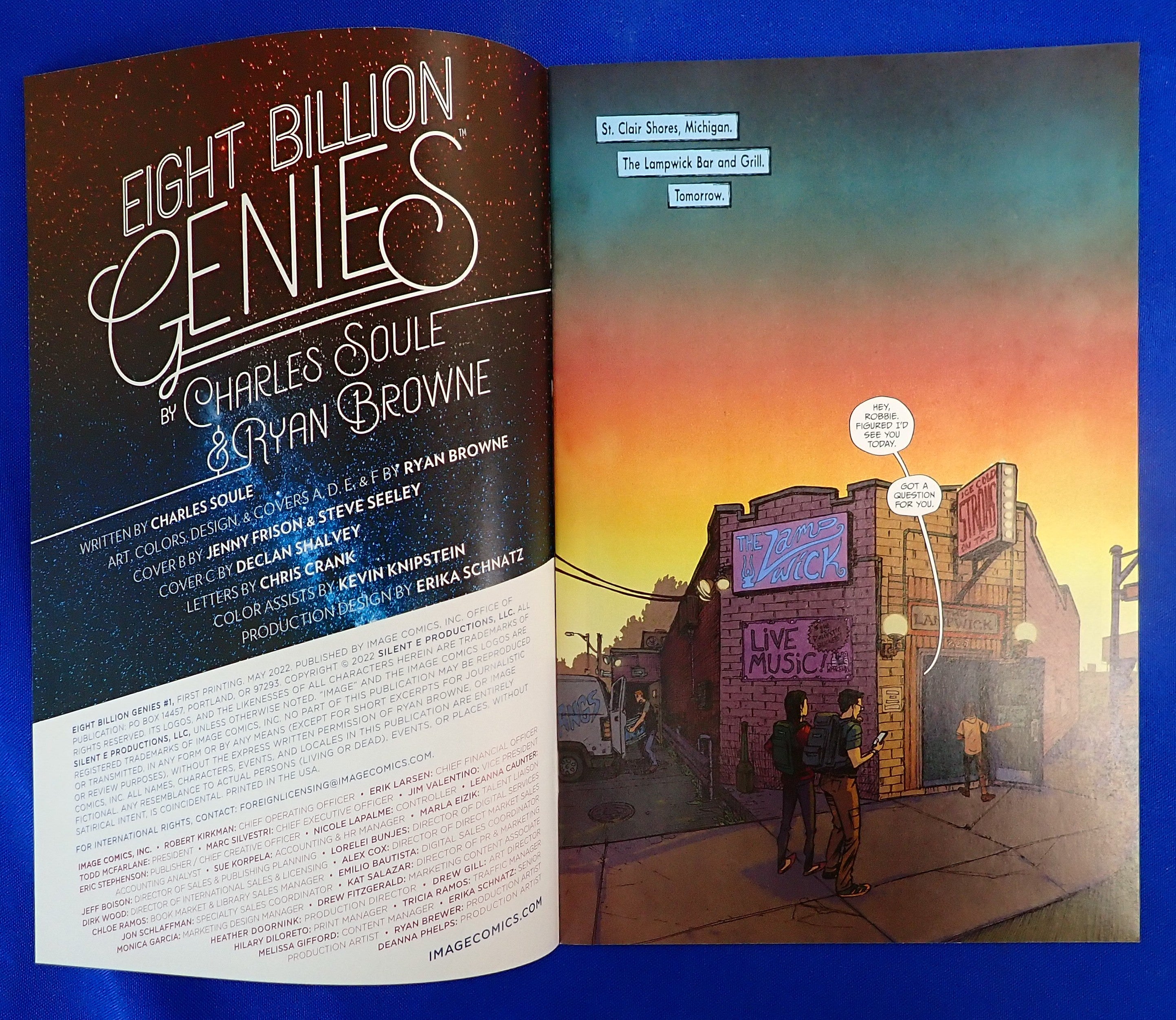 Eight Billion Genies #1 (2022) - NM+ - (9.4+) - Signed by Charles Soule & Ryan Browne (No COA)