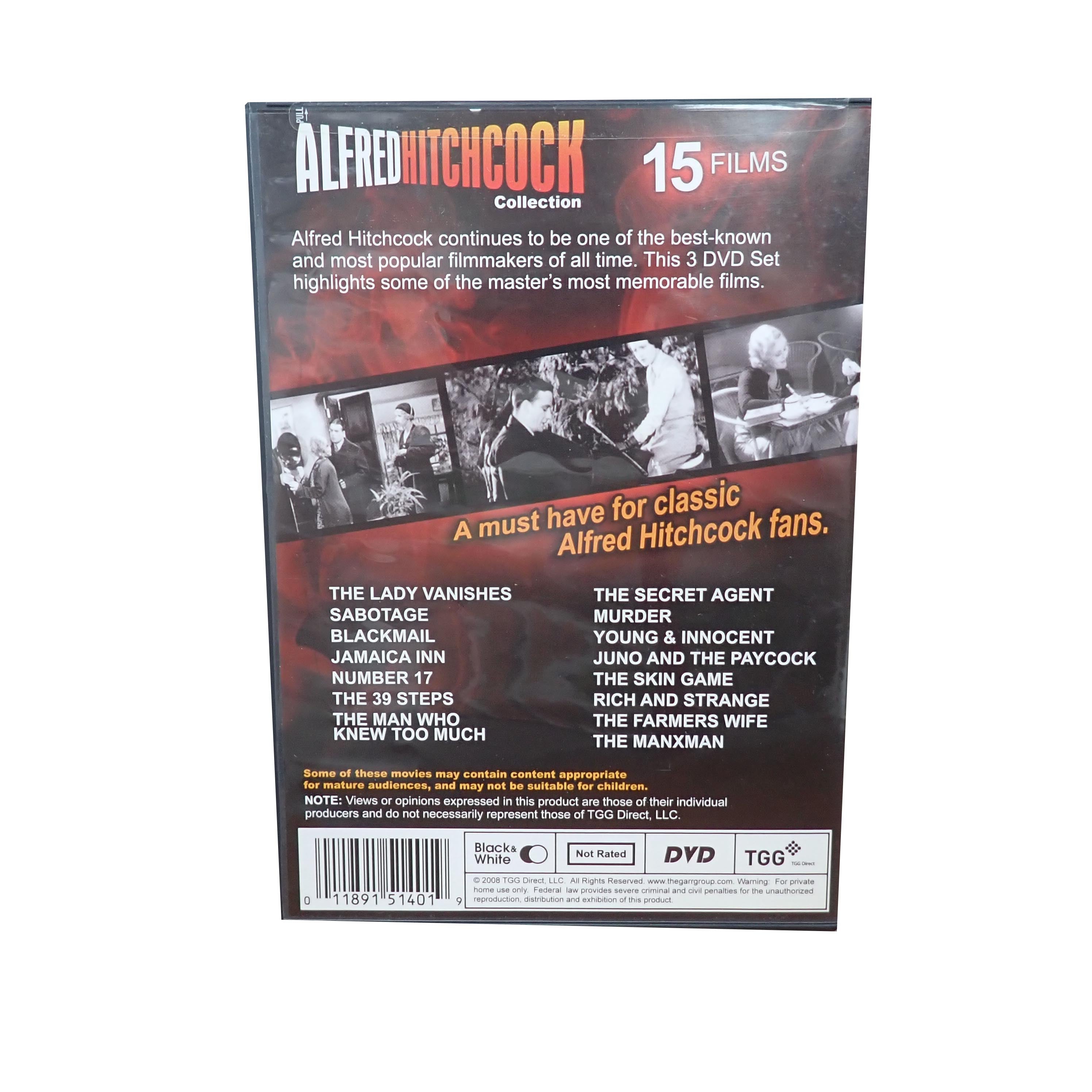 Alfred Hitchcock 15 Film Collection - [DVD]