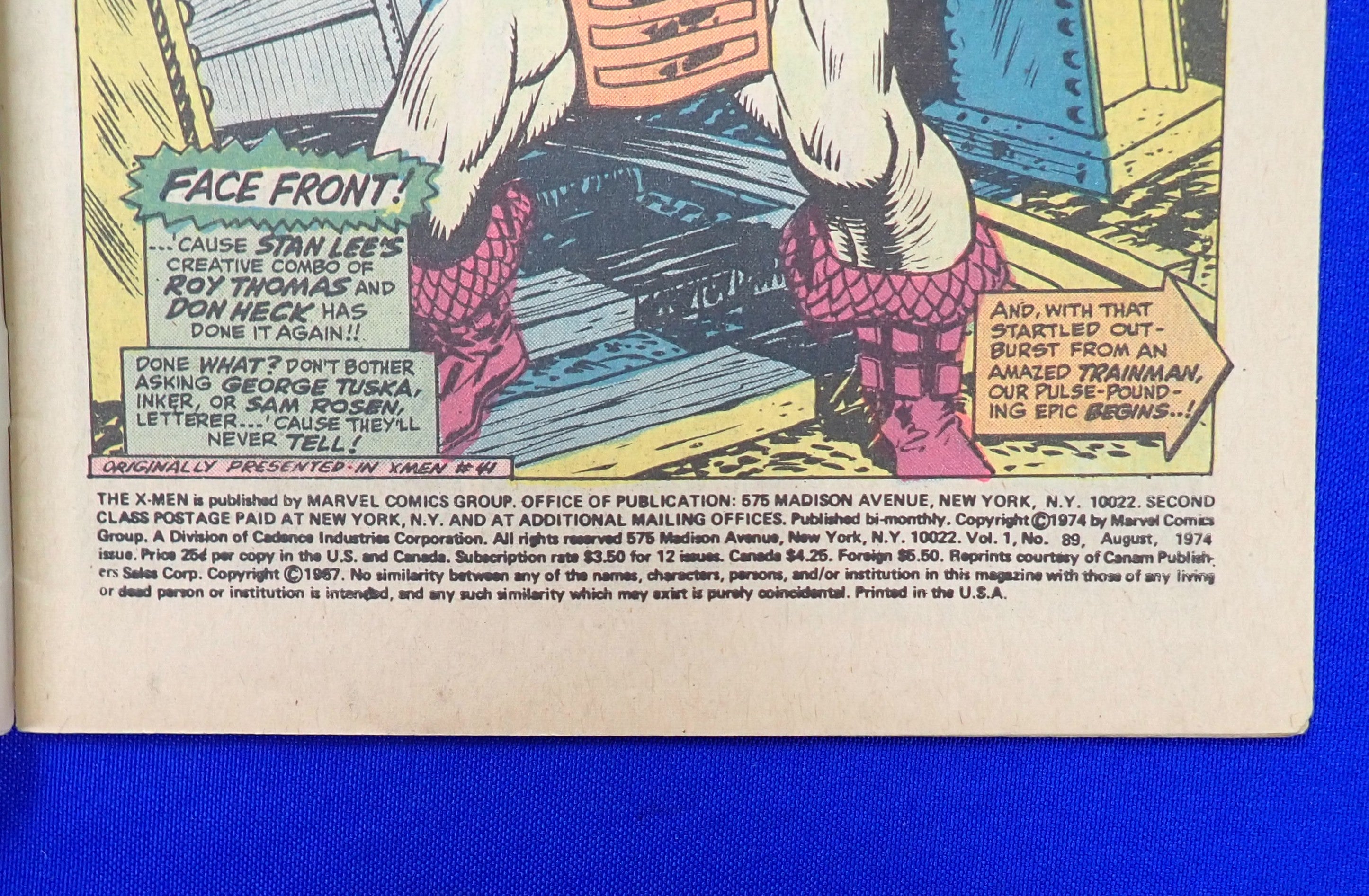 X-Men #89 (1974) - VG/FN (5.0) - Reprint of X-Men #41