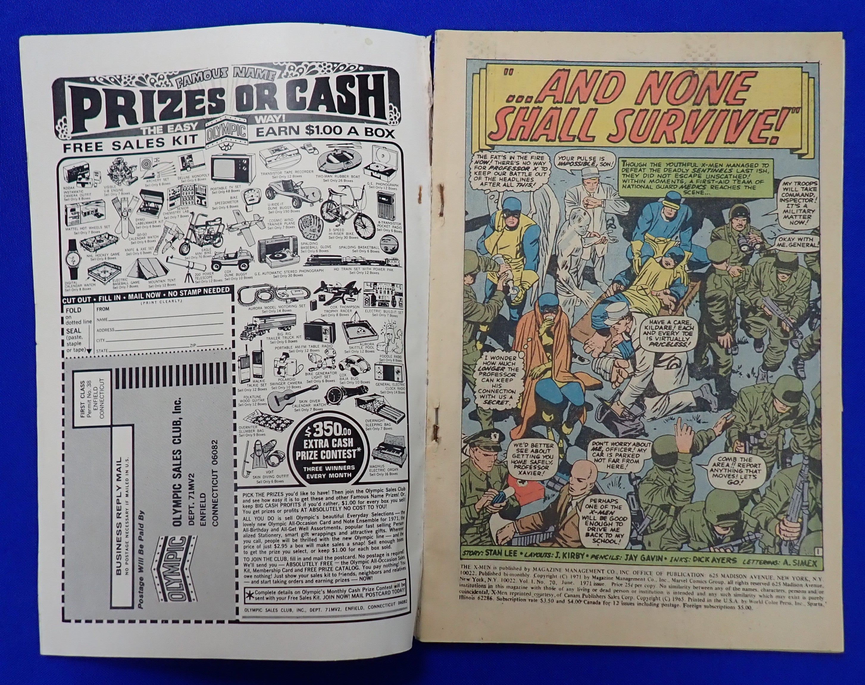 X-Men #70 (1971) - FN+/VF (6.5-7.0) - Reprint of X-Men #17