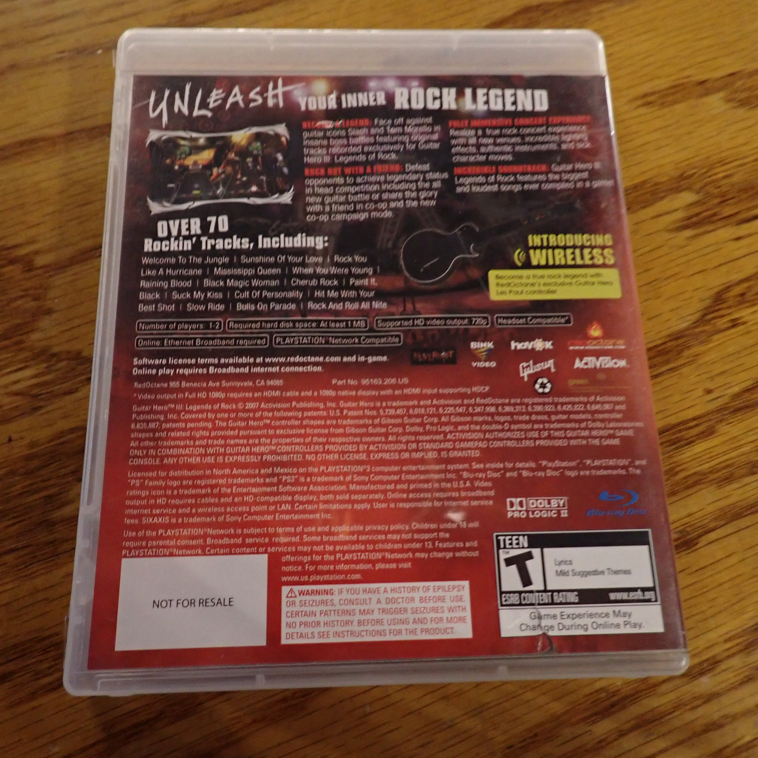Guitar Hero III: Legends of Rock - PS3