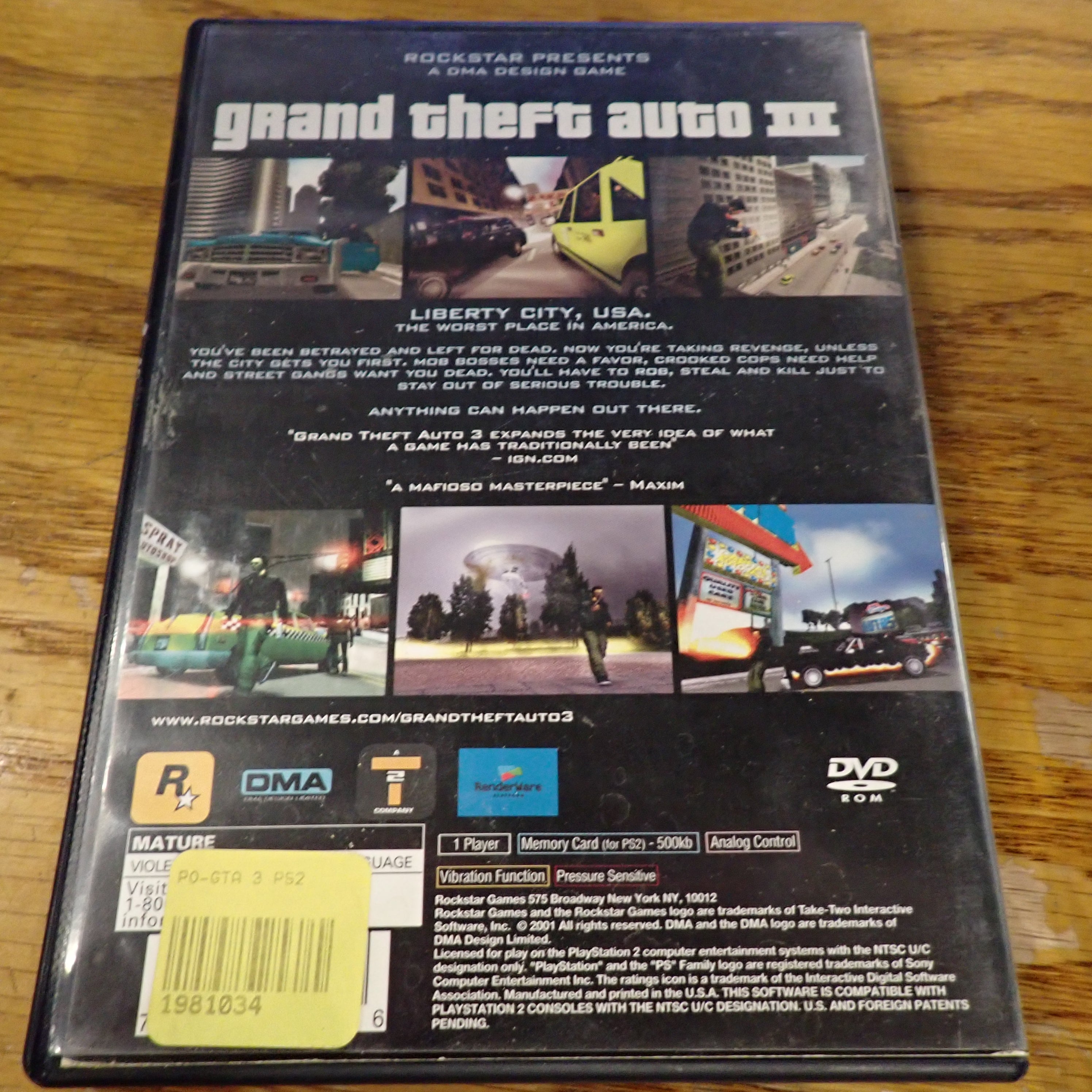 Grand Theft Auto III - PS2