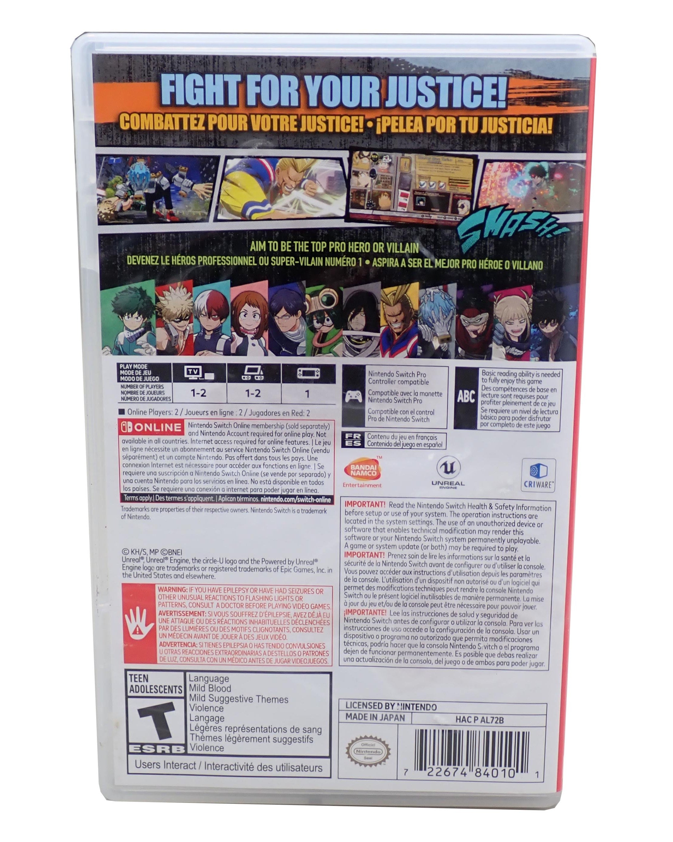 My Hero One's Justice - Switch