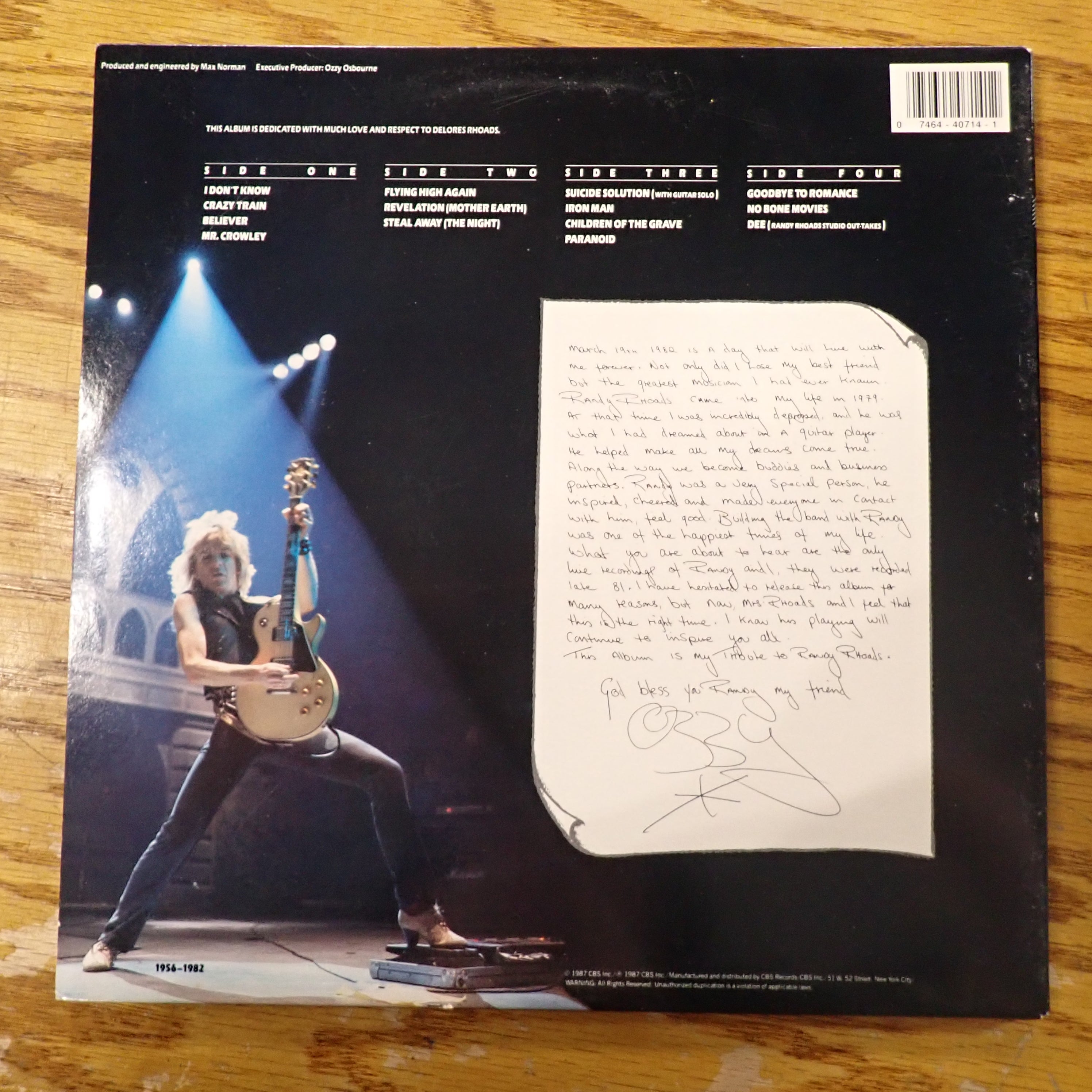 Ozzy Osbourne, Randy Rhoads - Tribute