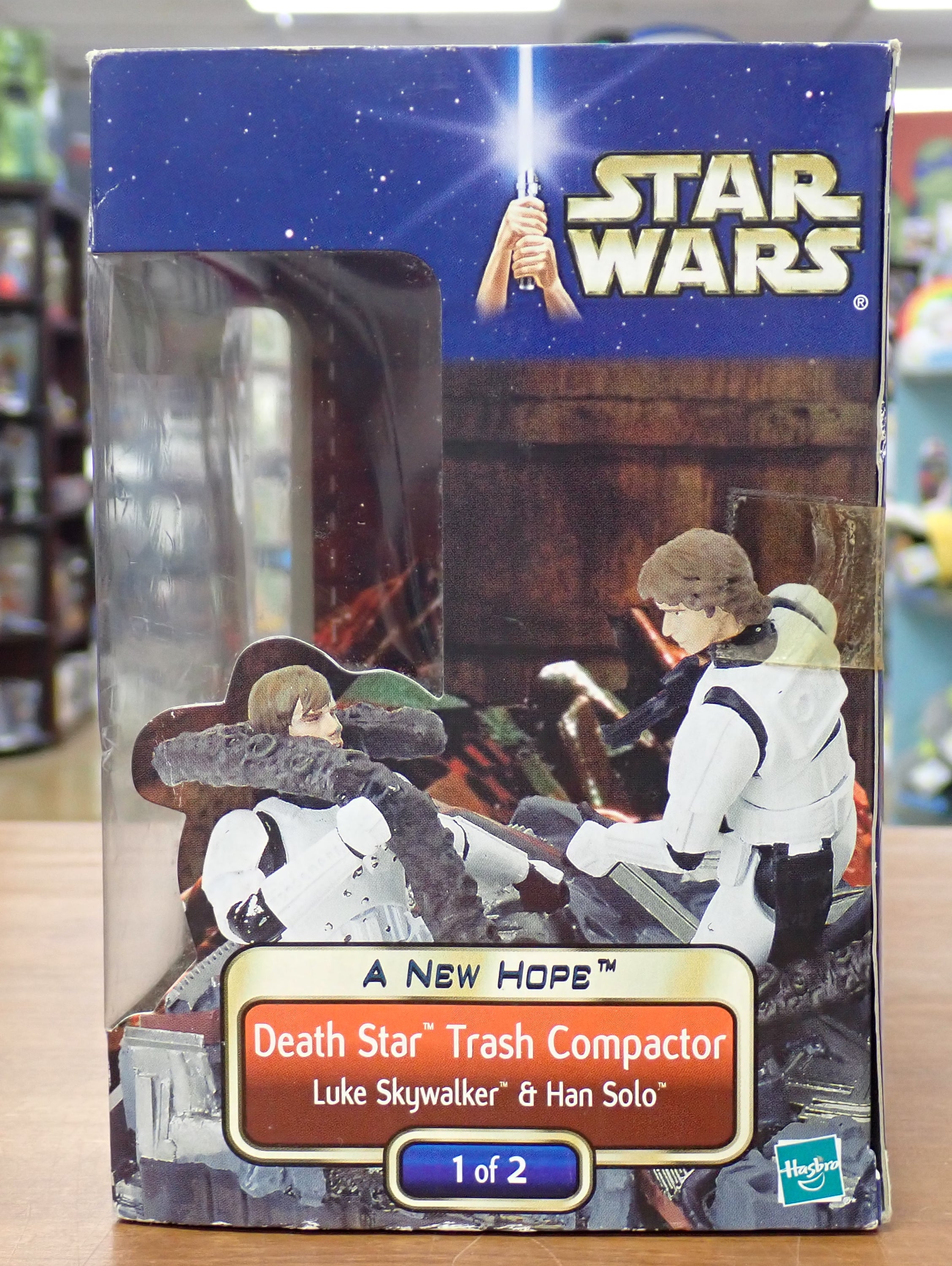 Star Wars A New Hope Hasbro Death Star Trash Compactor Set 1 Han & Luke