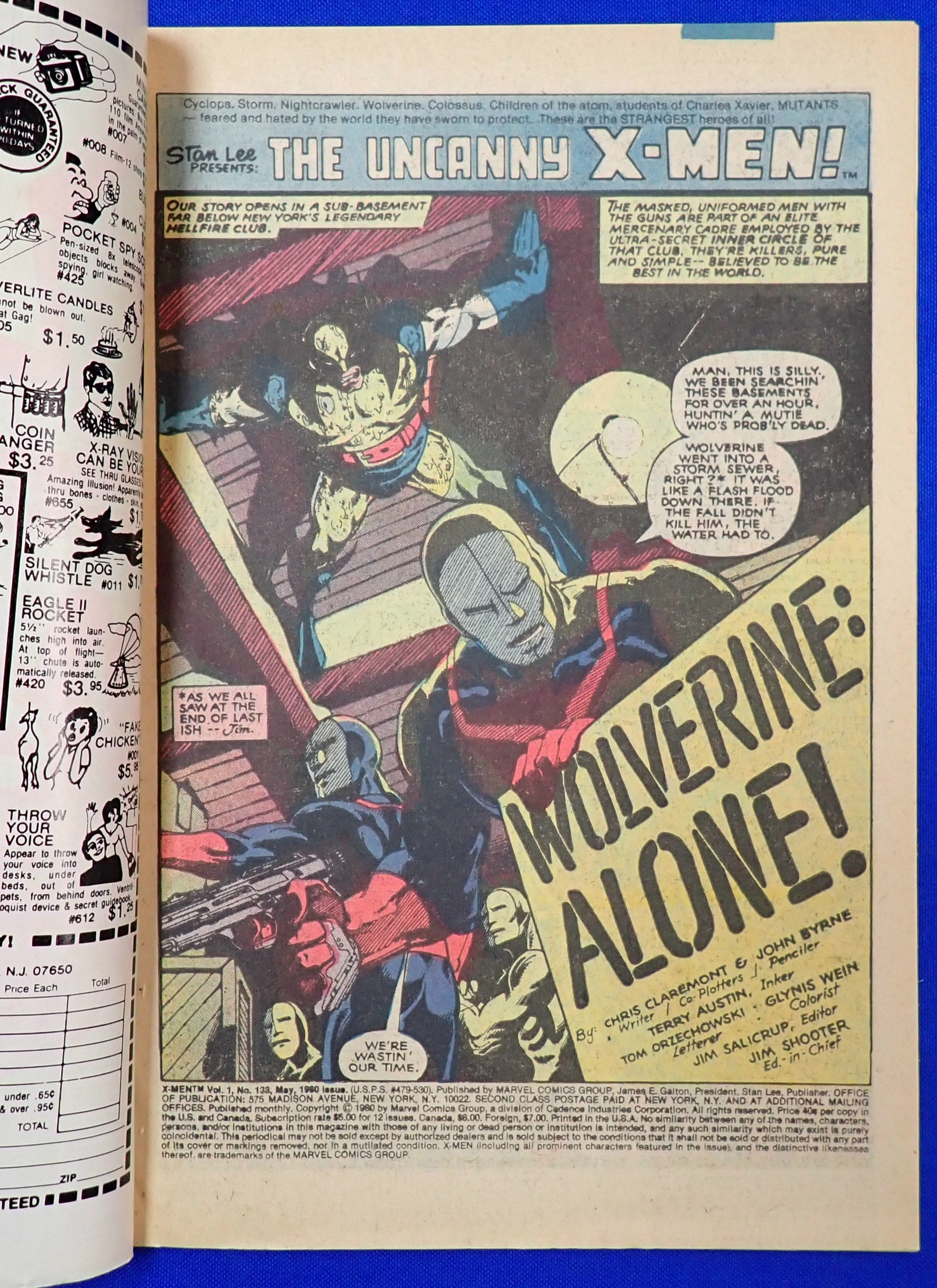 Uncanny X-Men #133 (1980) - VF+ (8.5) - 1st Solo Wolverine Story