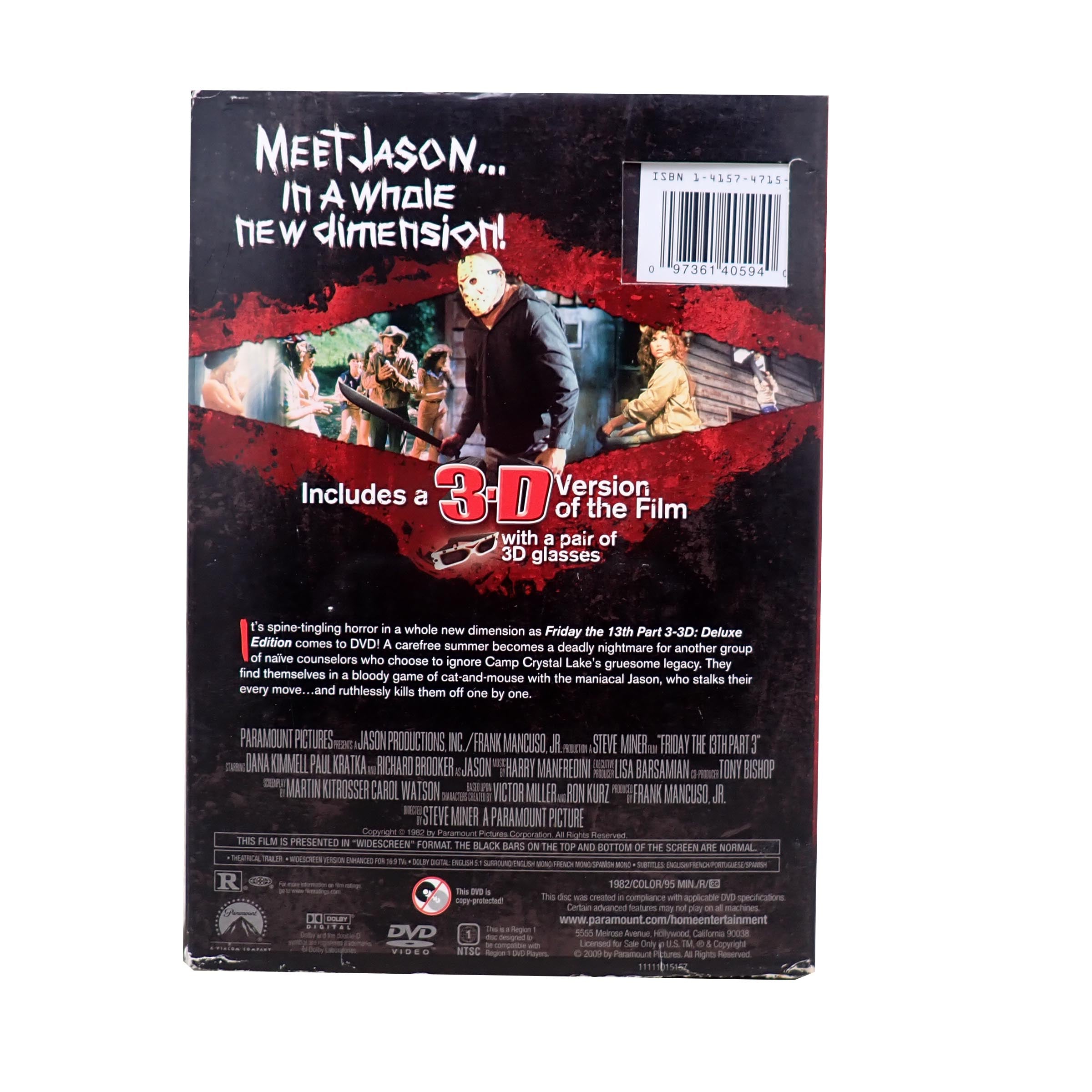 Friday the 13th Part 3: 3-D - [DVD] (Pre-Owned)