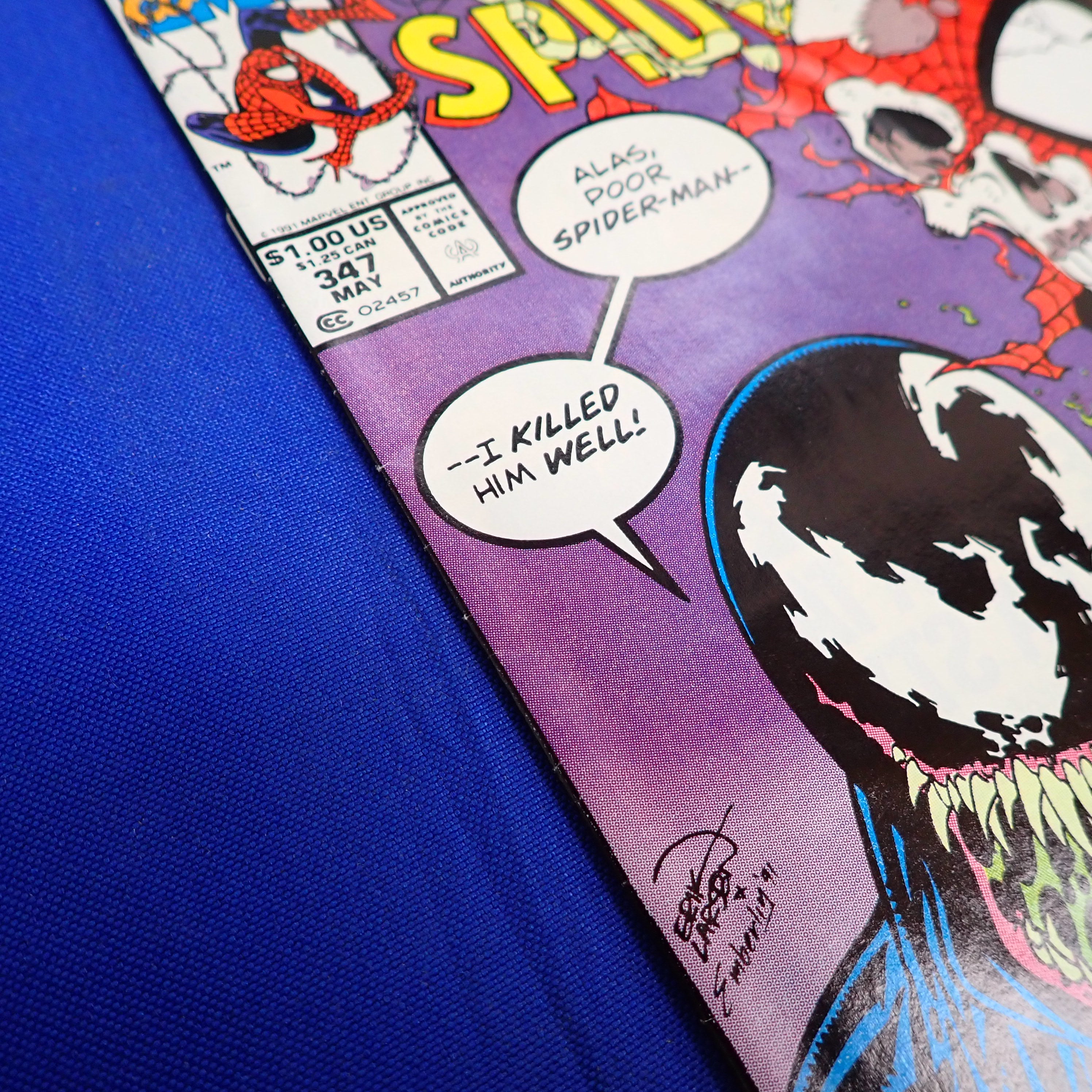 Amazing Spider-Man #347 (1991) - VF/NM (8.5-9.0) - Iconic Erik Larsen Cover