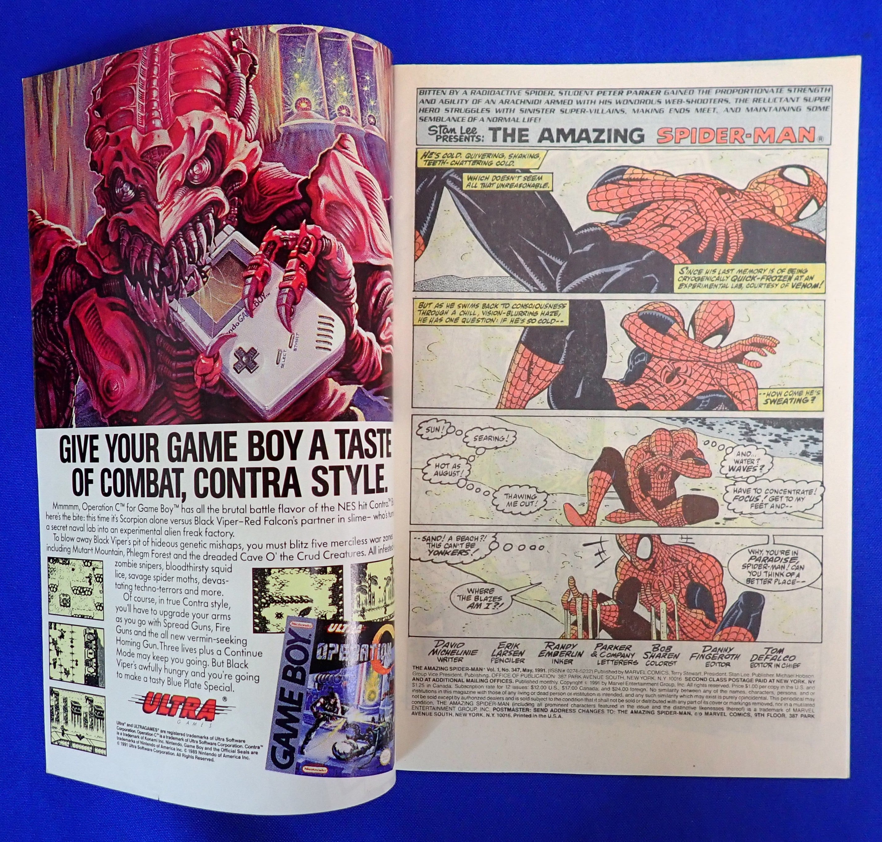 Amazing Spider-Man #347 (1991) - VF/NM (8.5-9.0) - Iconic Erik Larsen Cover