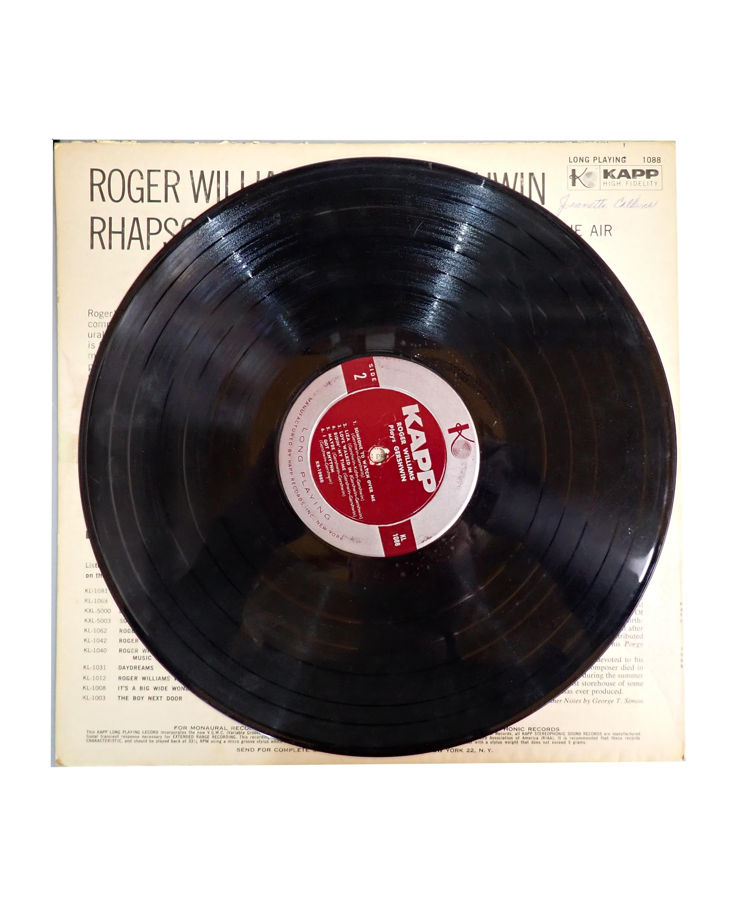 Roger Williams - Plays Gershwin Rhapsody in Blue - Vinyl