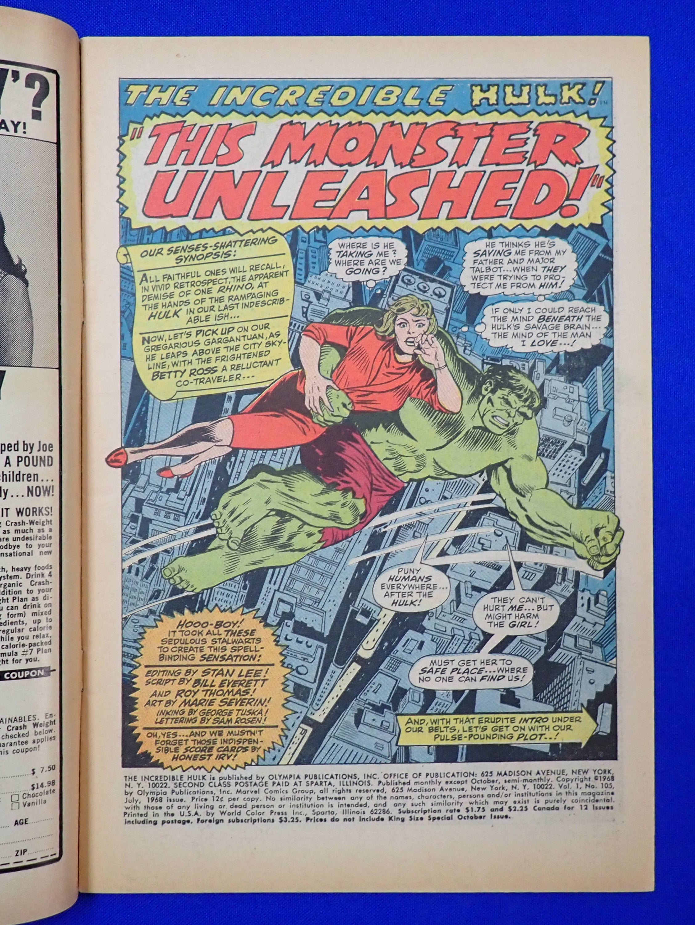 Incredible Hulk #105 (1968) - FN/VF (7.0)