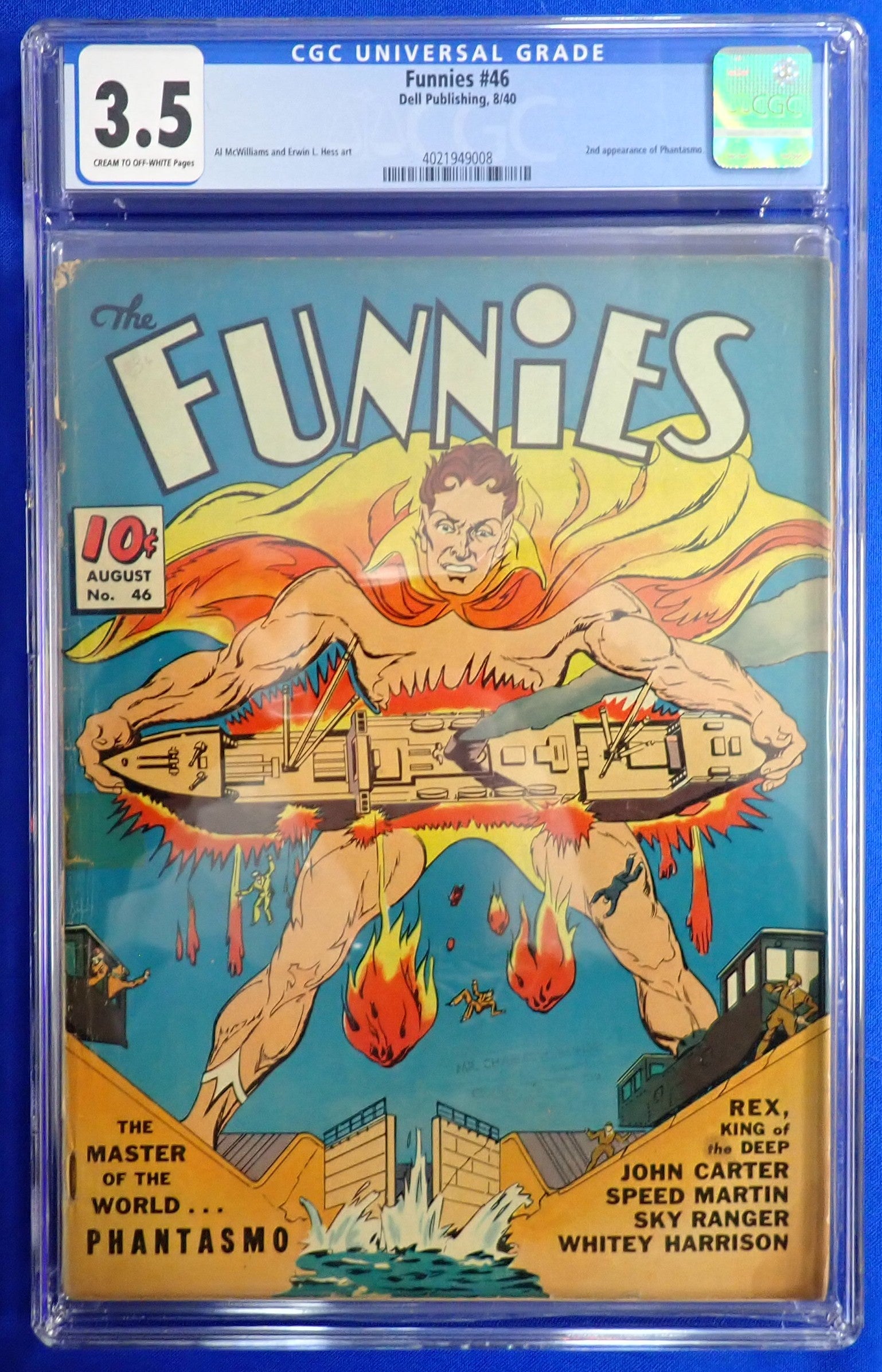 Funnies #46 (1940) - CGC 3.5 - 2nd Phantasmo