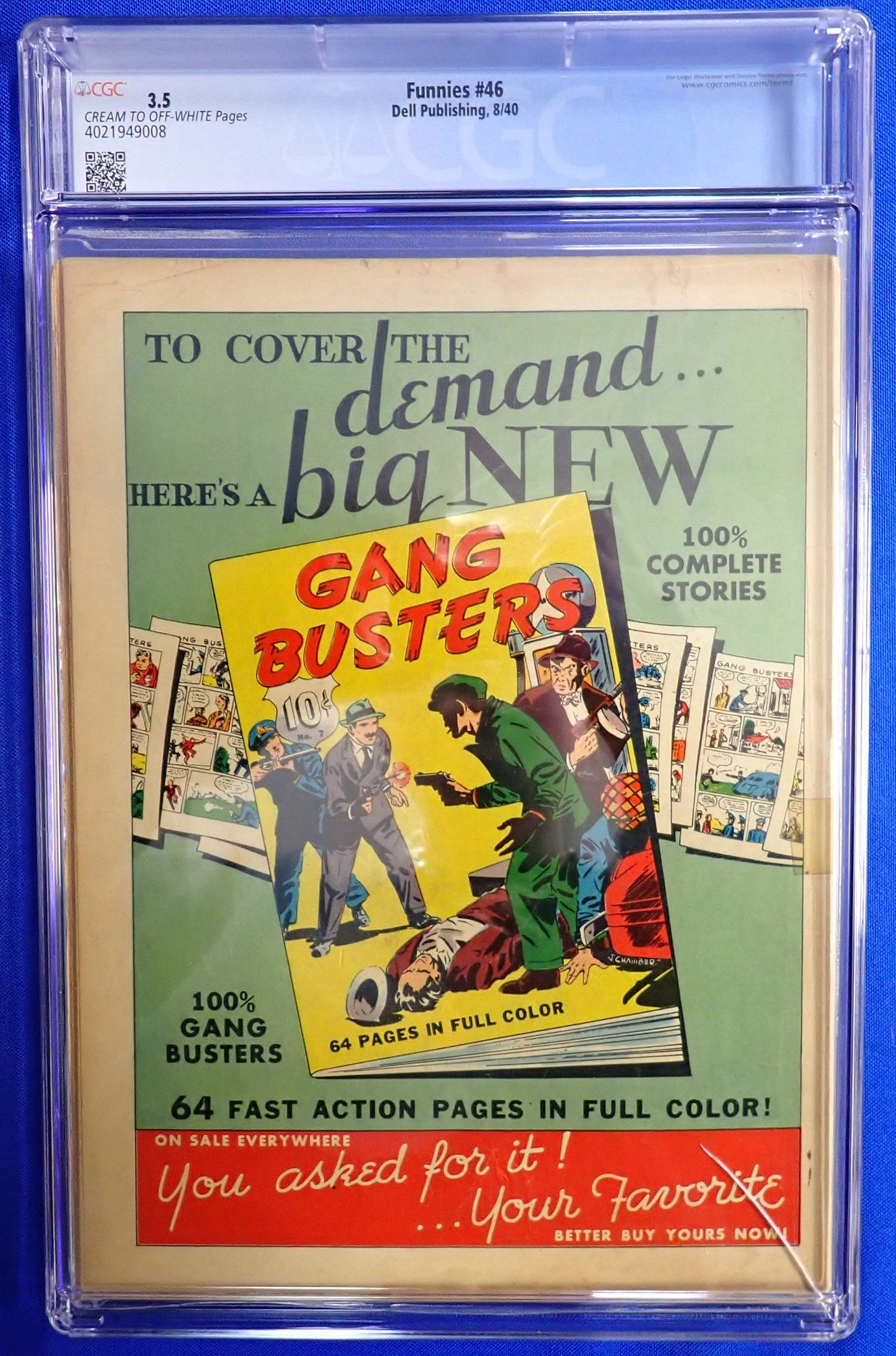 Funnies #46 (1940) - CGC 3.5 - 2nd Phantasmo