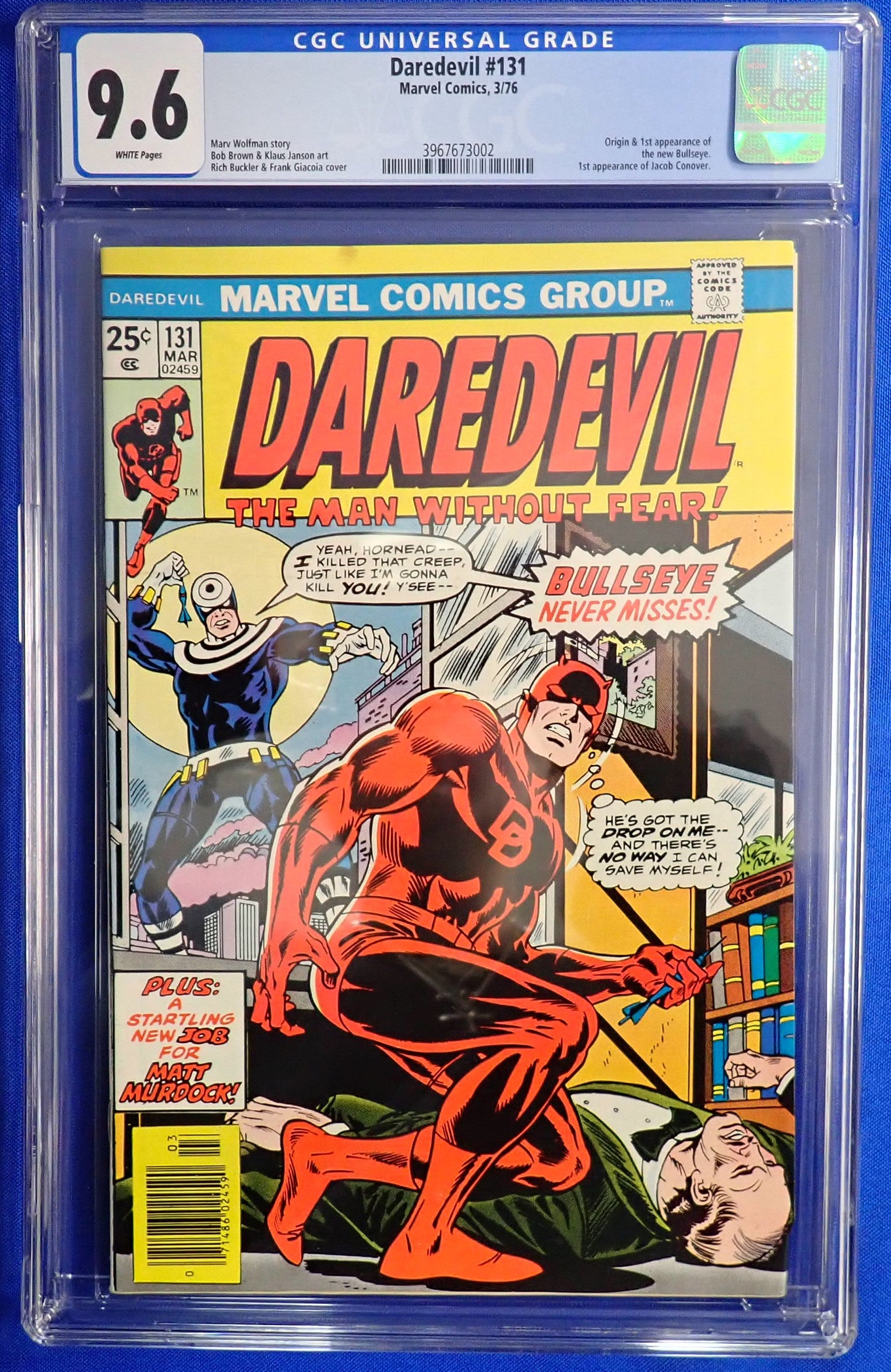 Daredevil #131 (1976) - CGC 9.6 - Origin & 1st New Bullseye