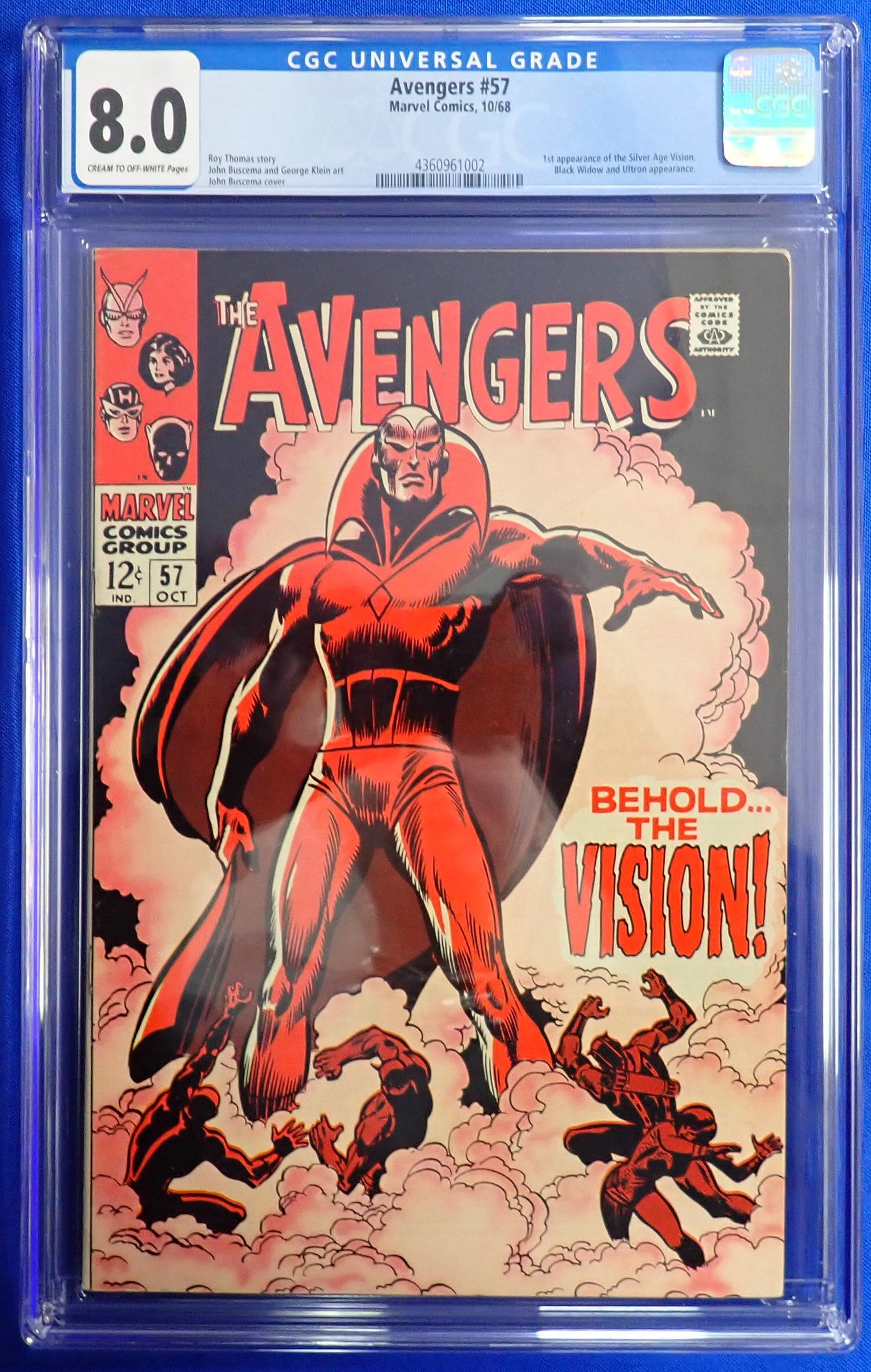 Avengers #57 (1968) - CGC 8.0 - 1st Silver Age Vision