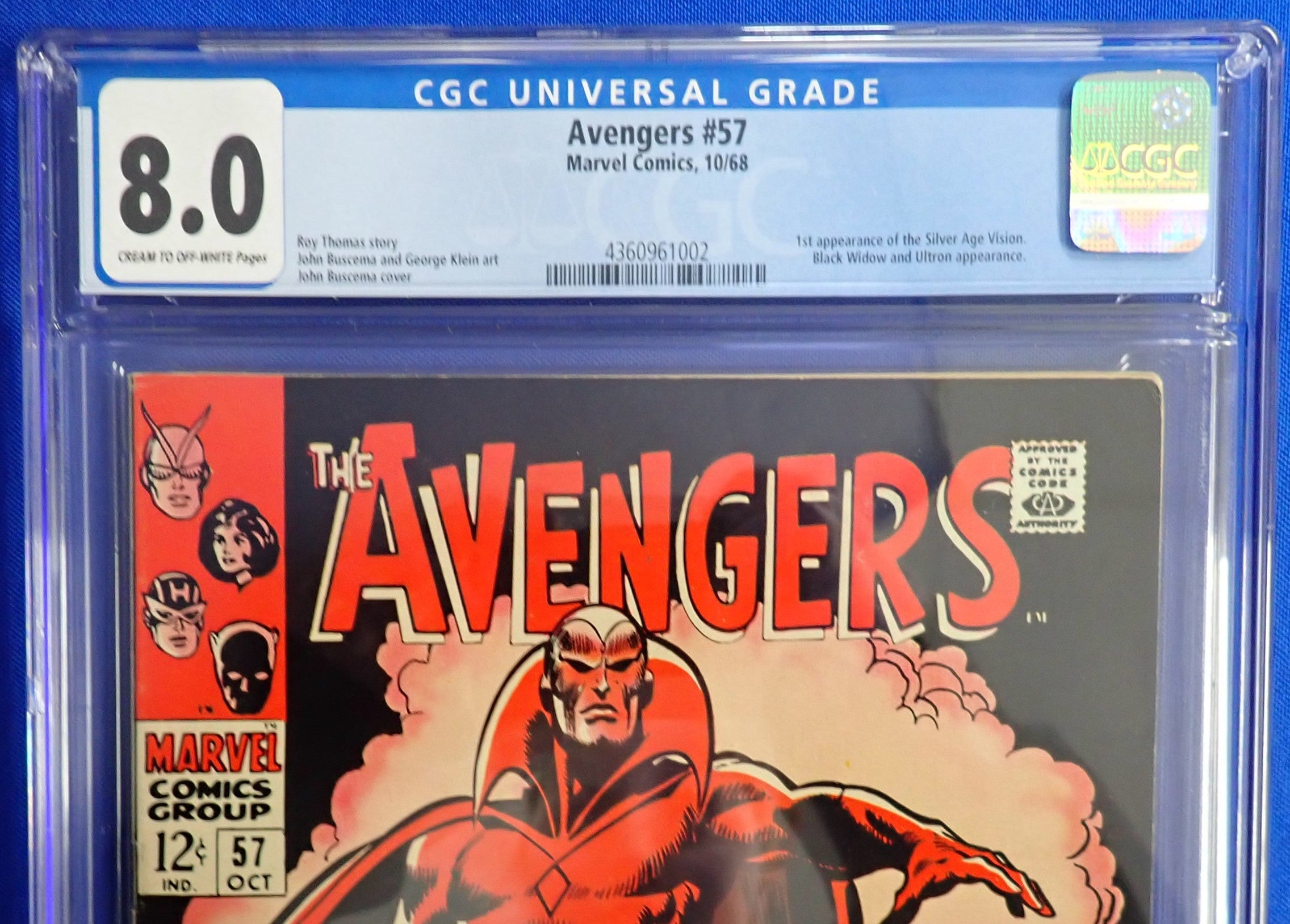 Avengers #57 (1968) - CGC 8.0 - 1st Silver Age Vision
