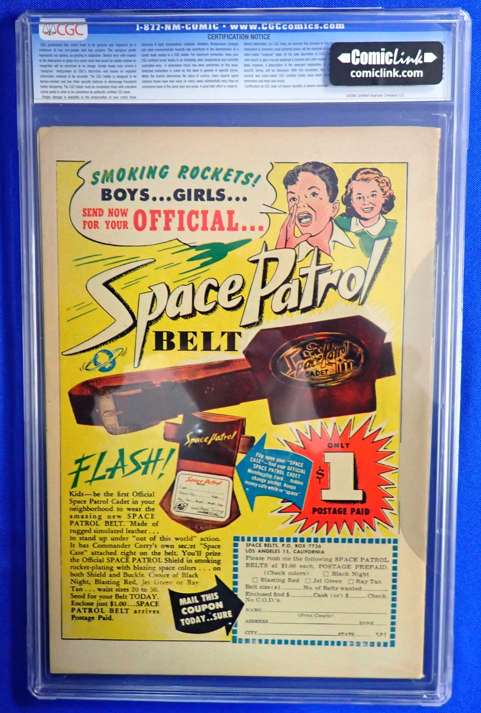 Space Patrol #1 (1952) - CGC 5.5 - 1st Cdr. Buzz Corey & Cadet Happy