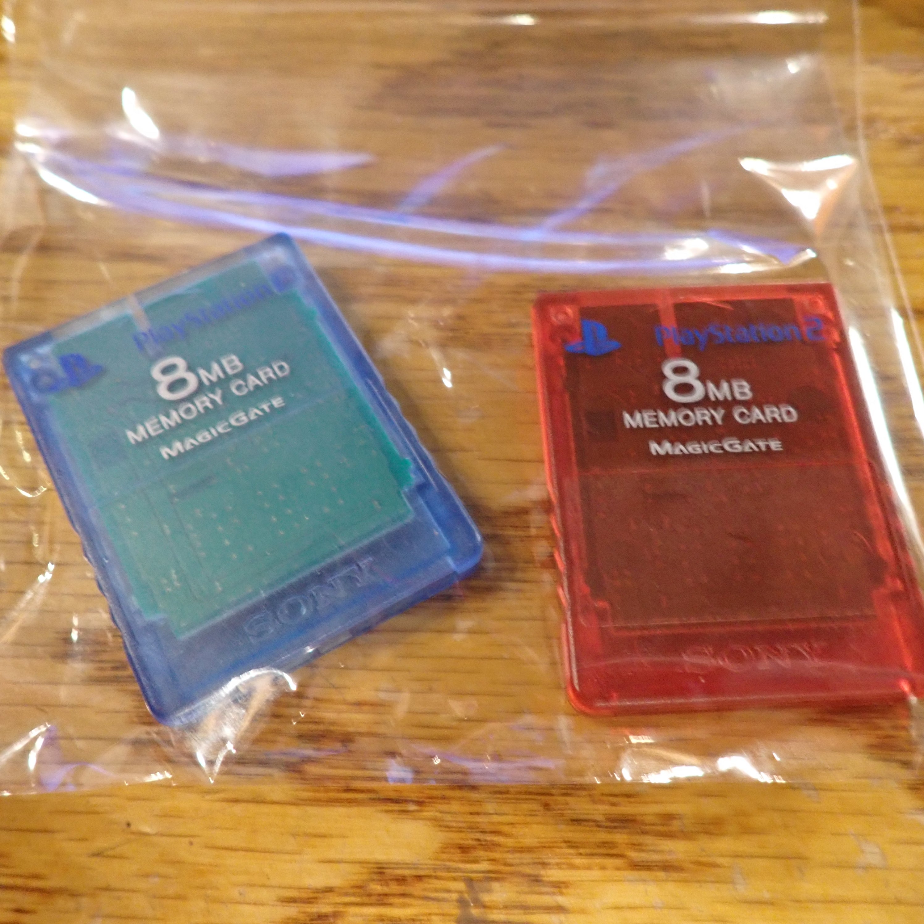 PS2 Memory Card - 2 Pack(Blue/Red)