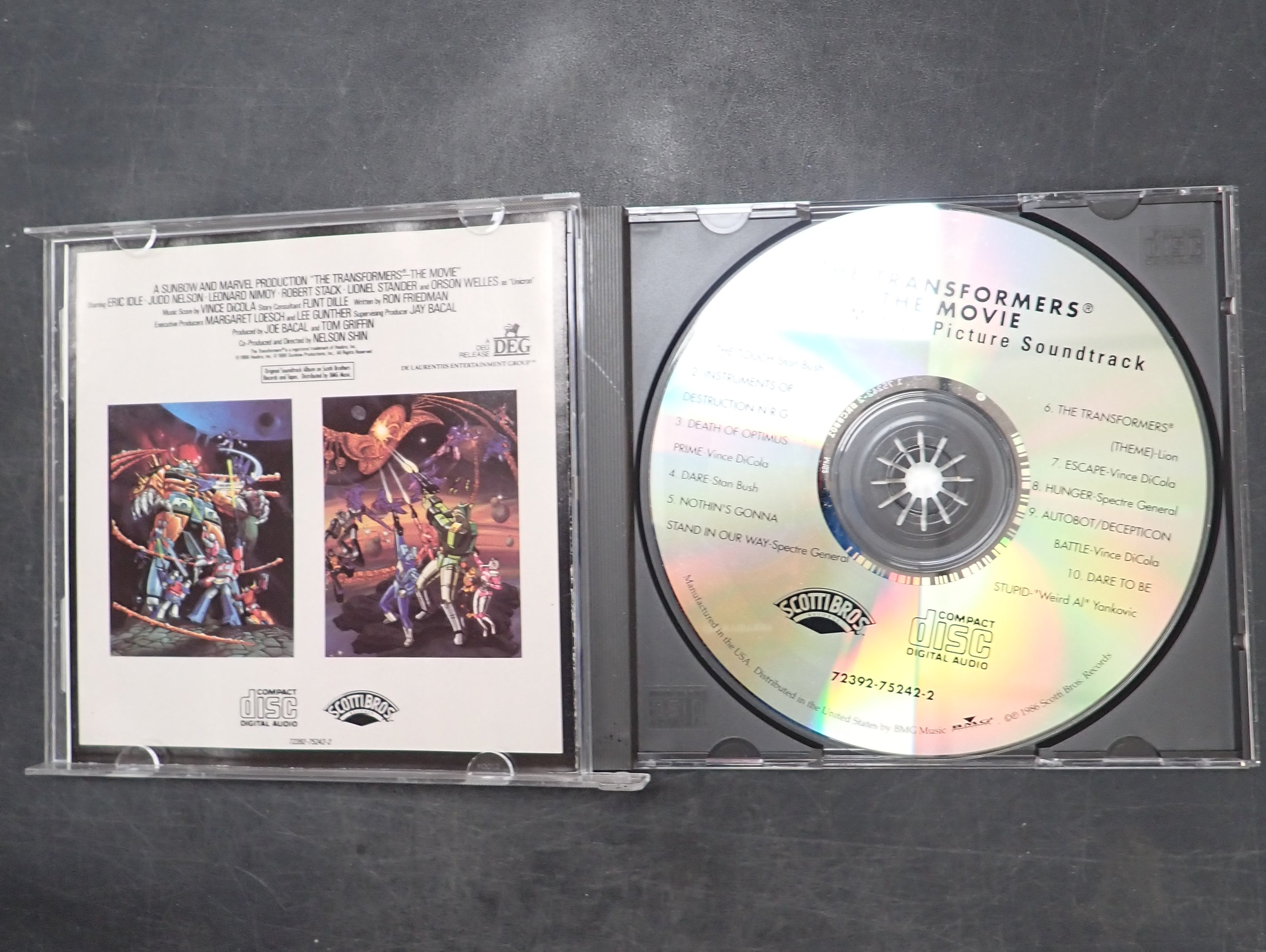Transformers the Movie (1986) Soundtrack CD