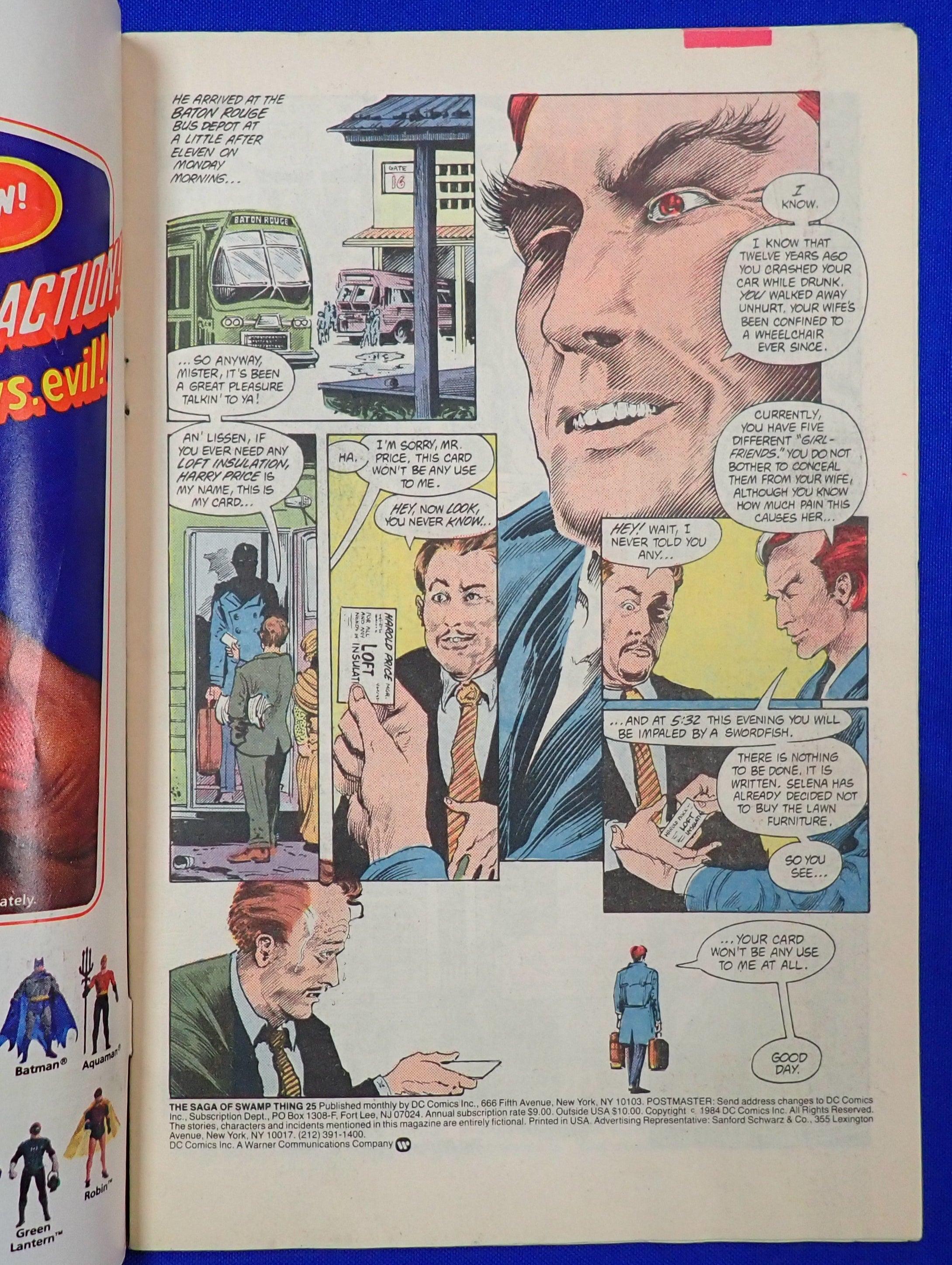 Saga of the Swamp Thing #25 (1984) - FN- (5.5) - 1st Cameo John Constantine