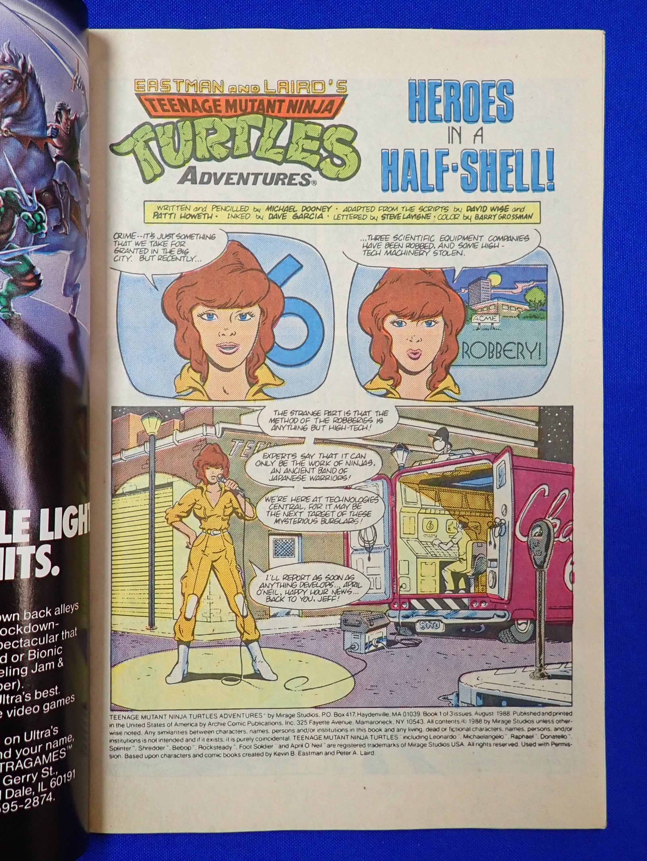 TMNT Adventures #1-3 (1988) - VF+/NM (8.5-9.0)