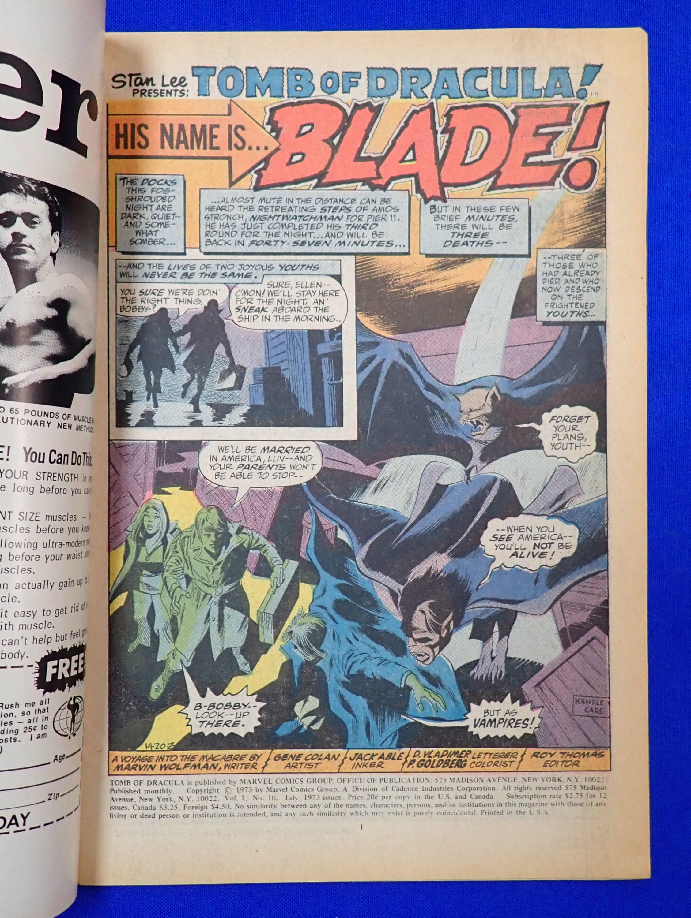 Tomb of Dracula #10 (1973) - FN/VF (7.0) - 1st Blade