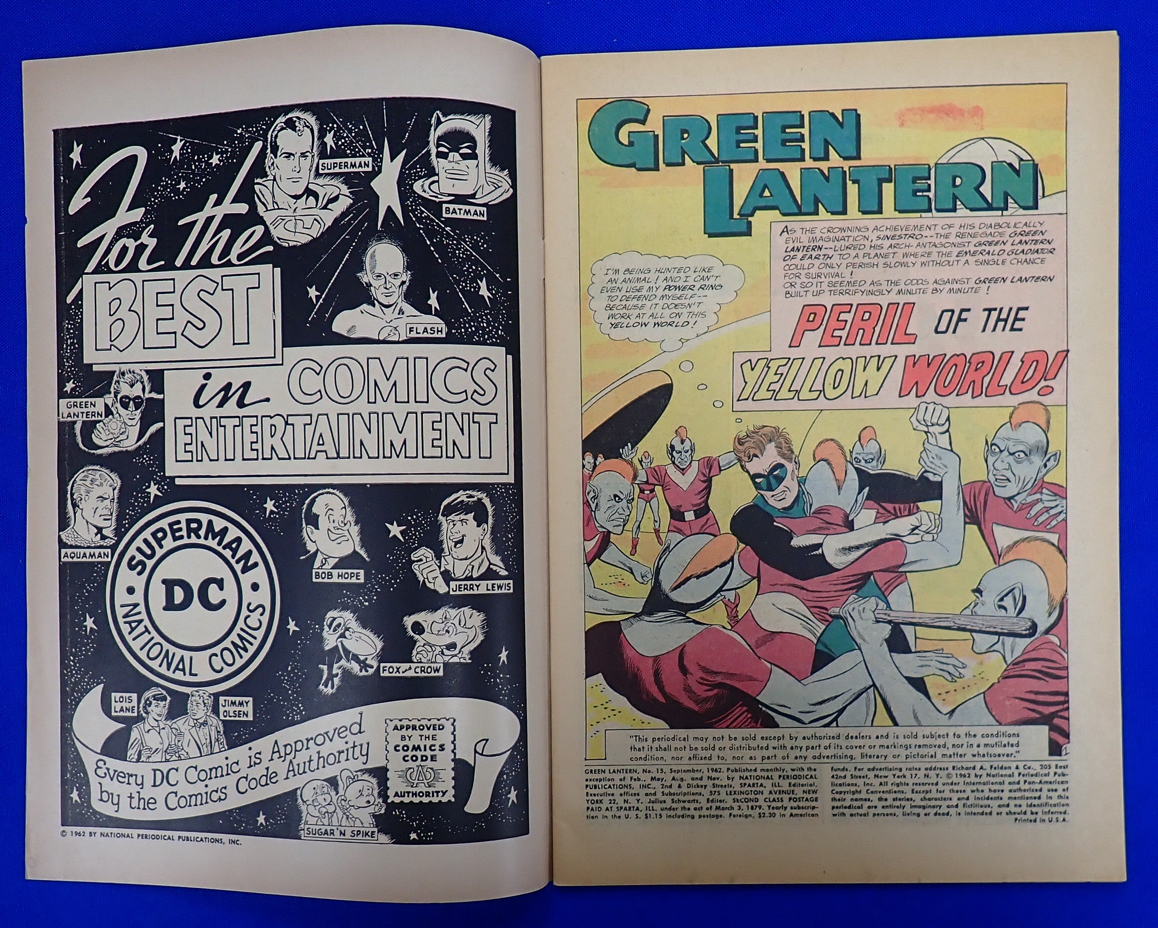 Green Lantern #15 (1962) - FN/VF (7.0) - Early Sinestro