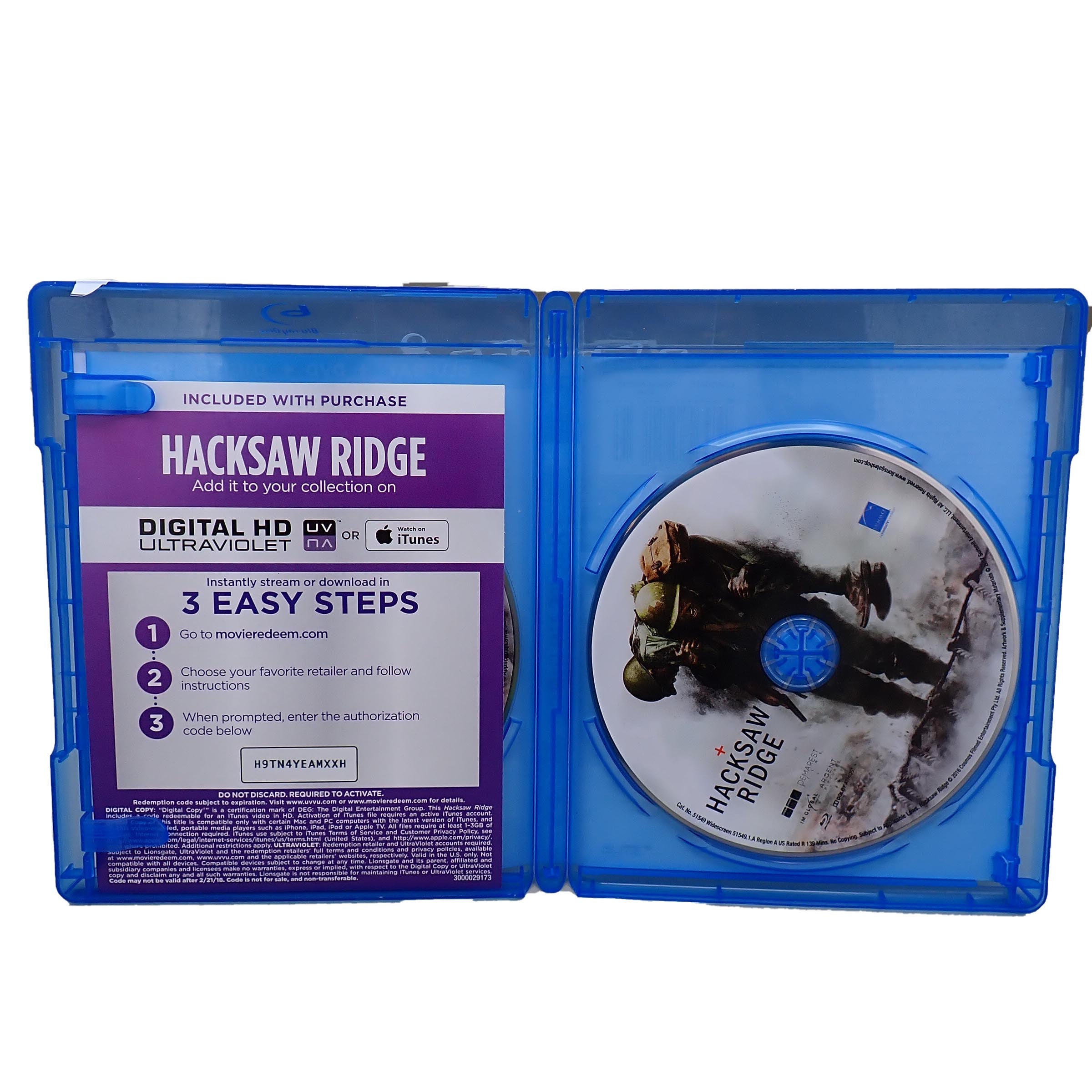 Hacksaw Ridge - [Blu-Ray] (Pre-Owned)