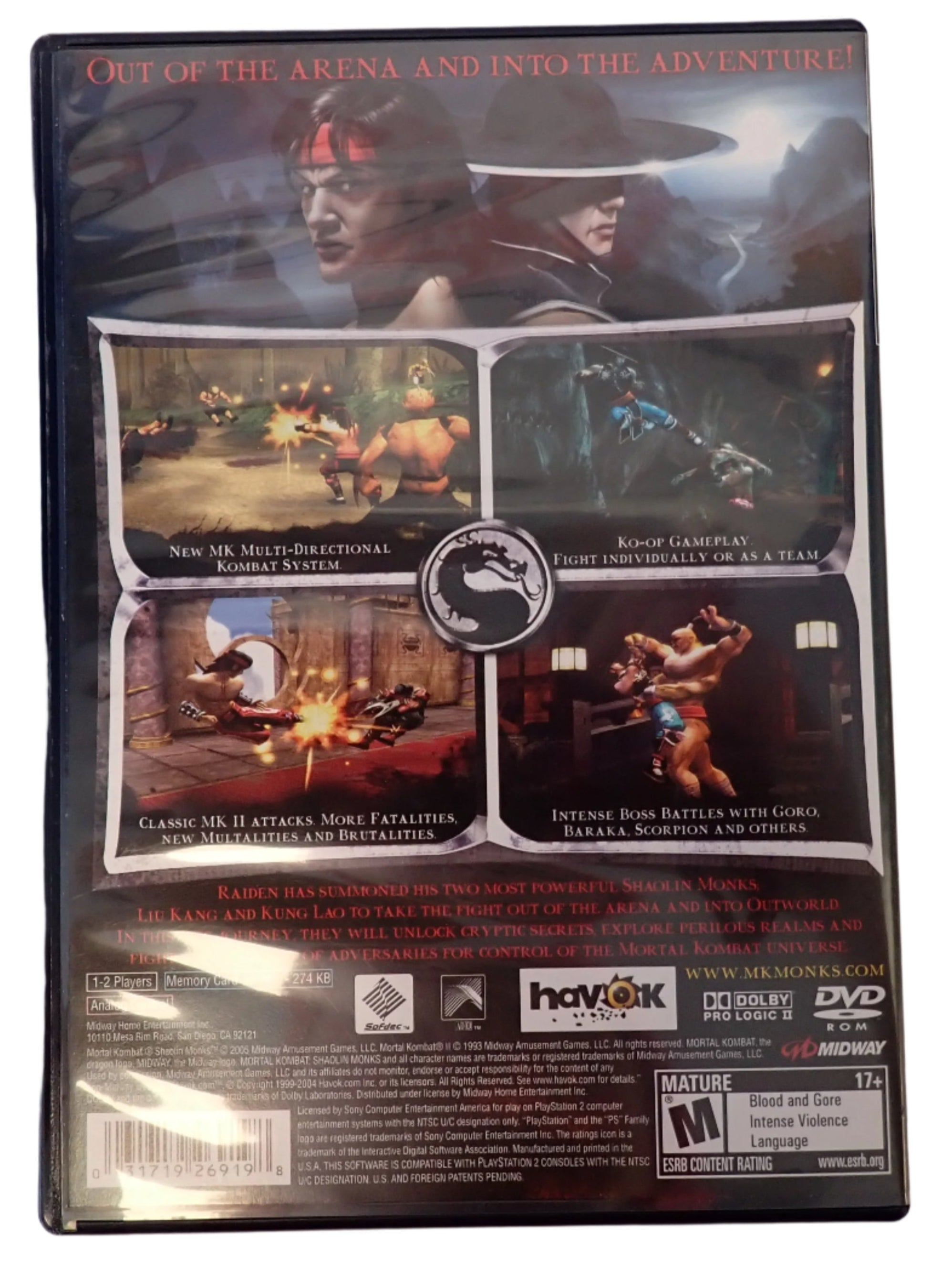 Mortal Kombat Shaolin Monks - PS2