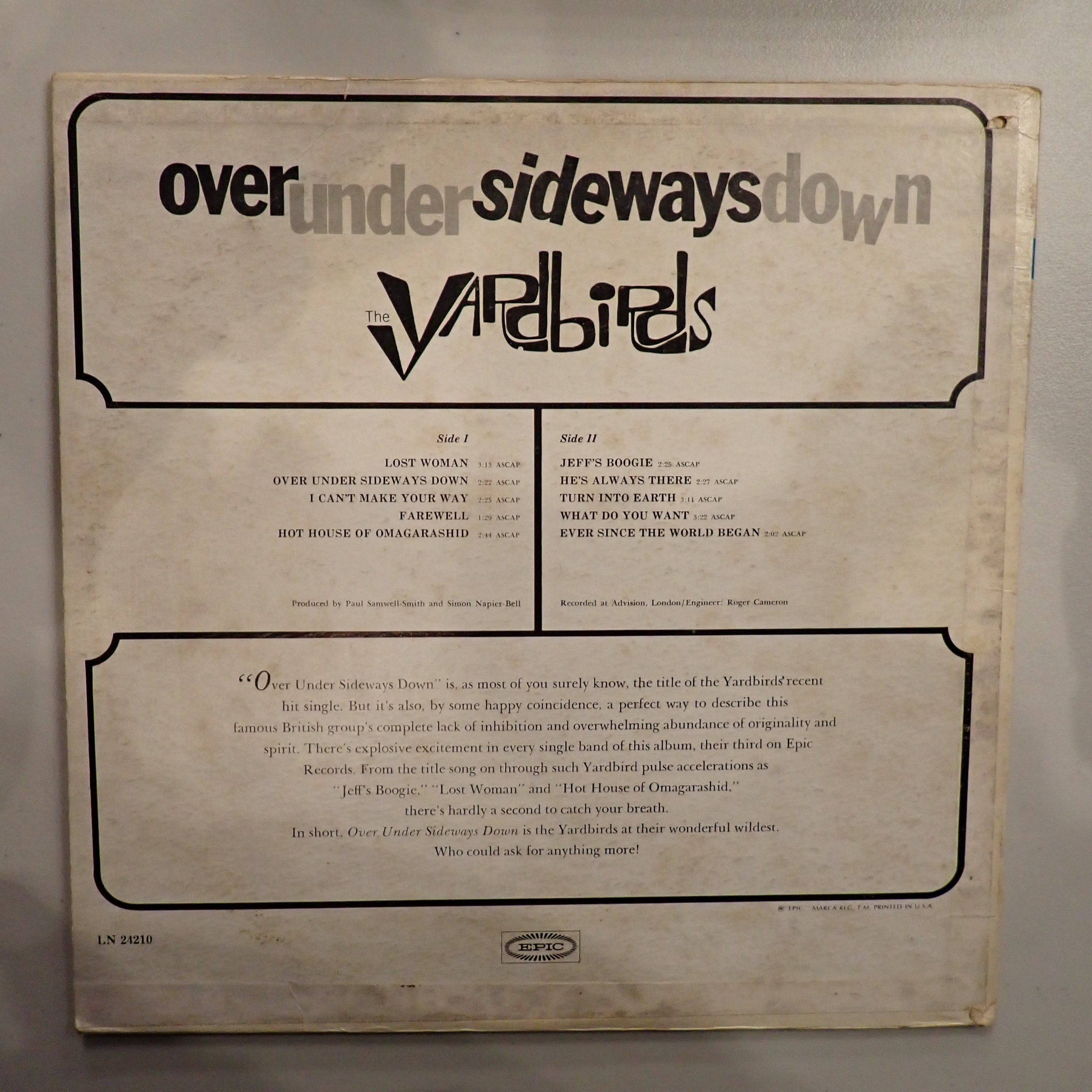 The Yardbirds - Over Under Sideways Down