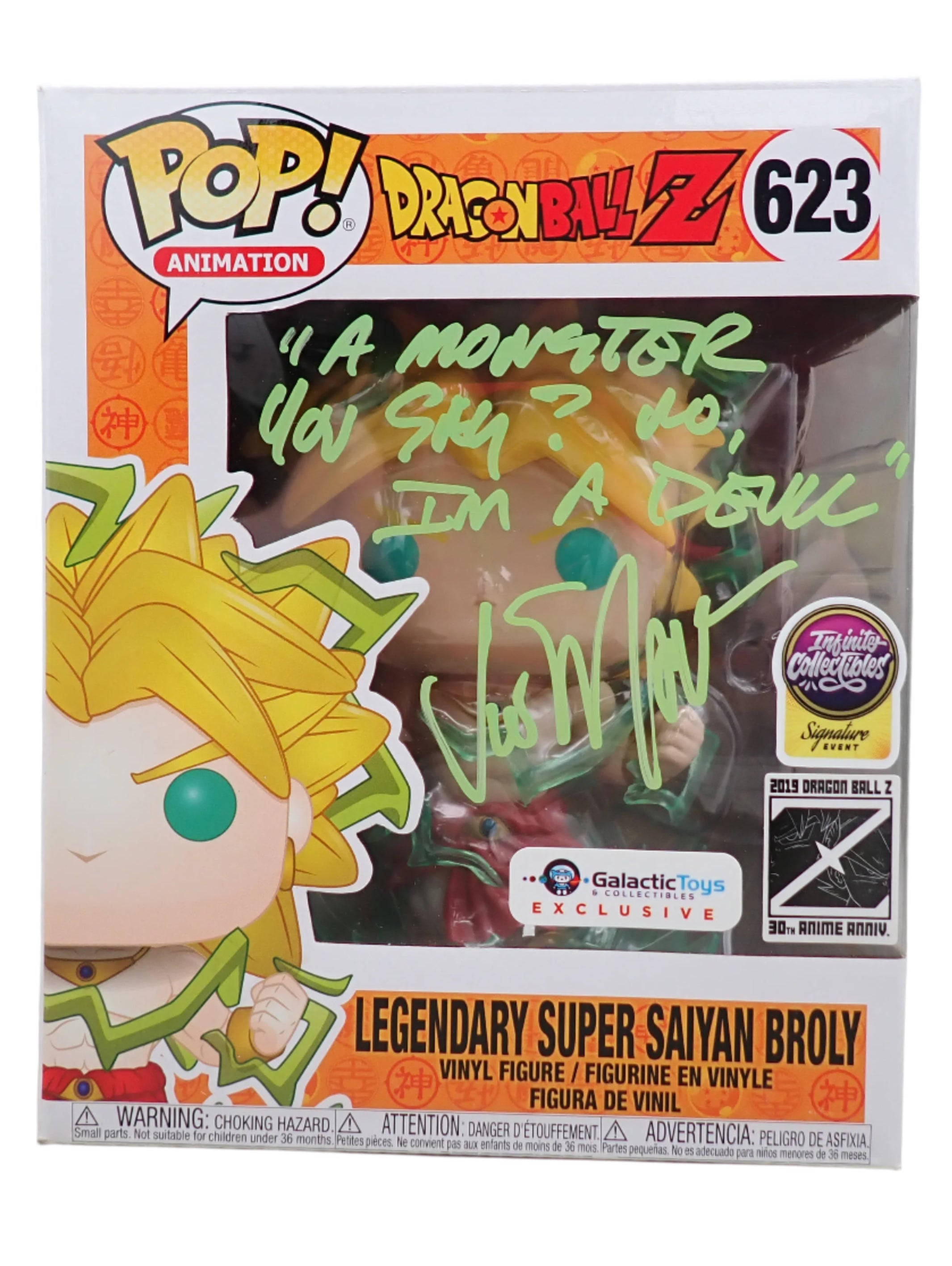 Legendary Super Saiyan Broly (Signed by Vic Mignogna) - POP! #623