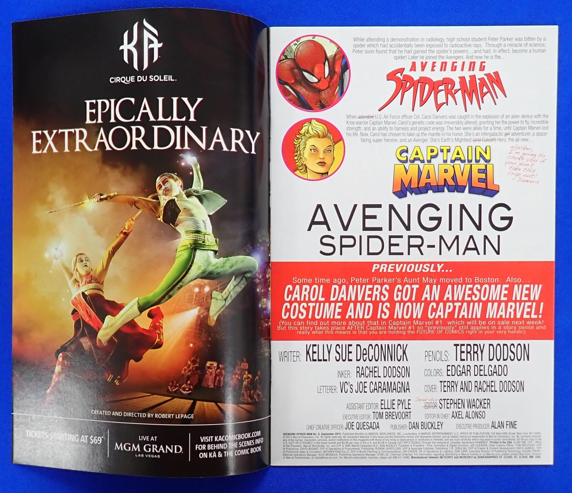 Avenging Spider-Man #9 (2012) - VF/NM (9.0) - 1st Carol Danvers as Cap. Marvel