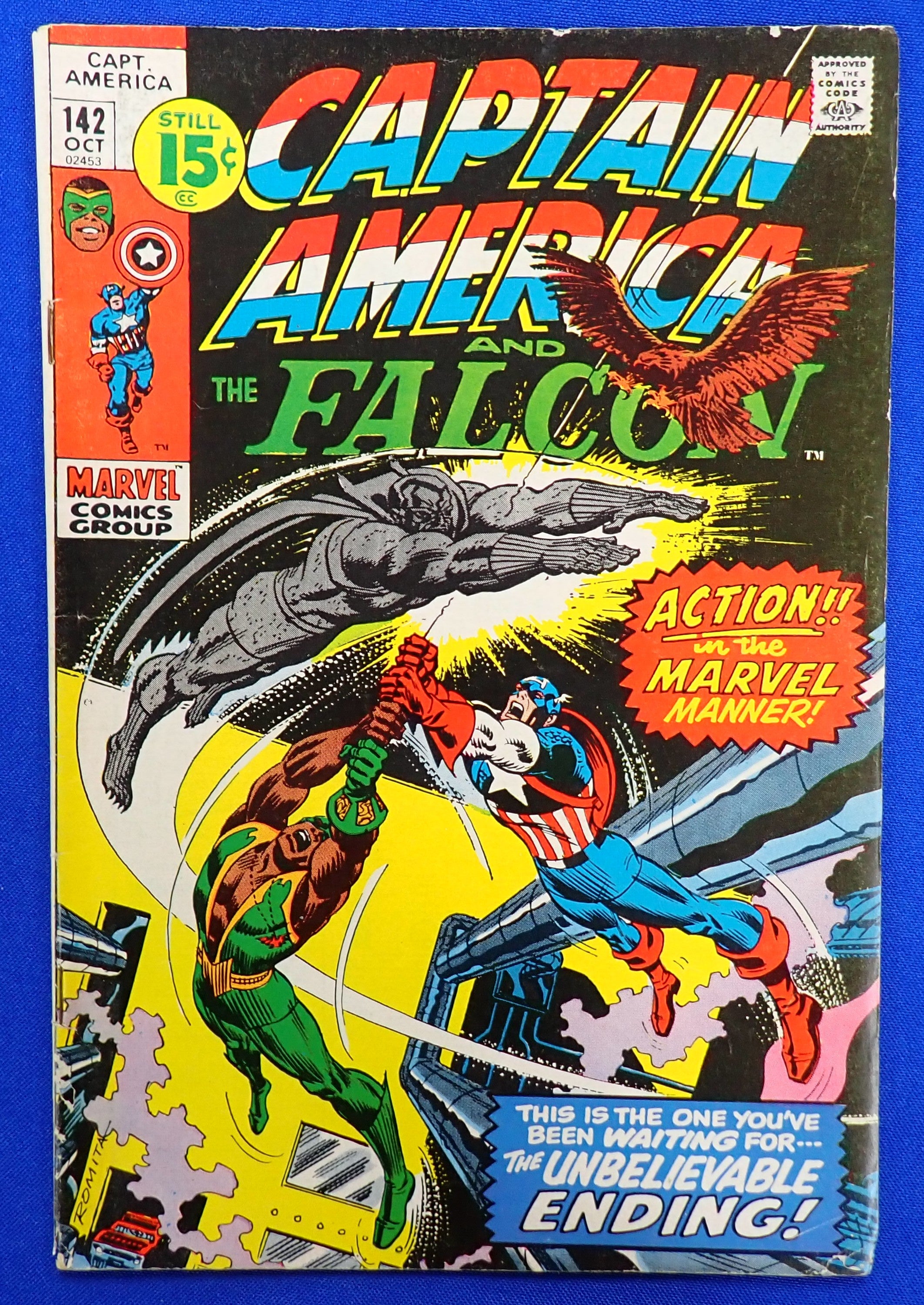 Captain America and the Falcon #142 (1971) - VG/FN (5.0) - Double Cover Error