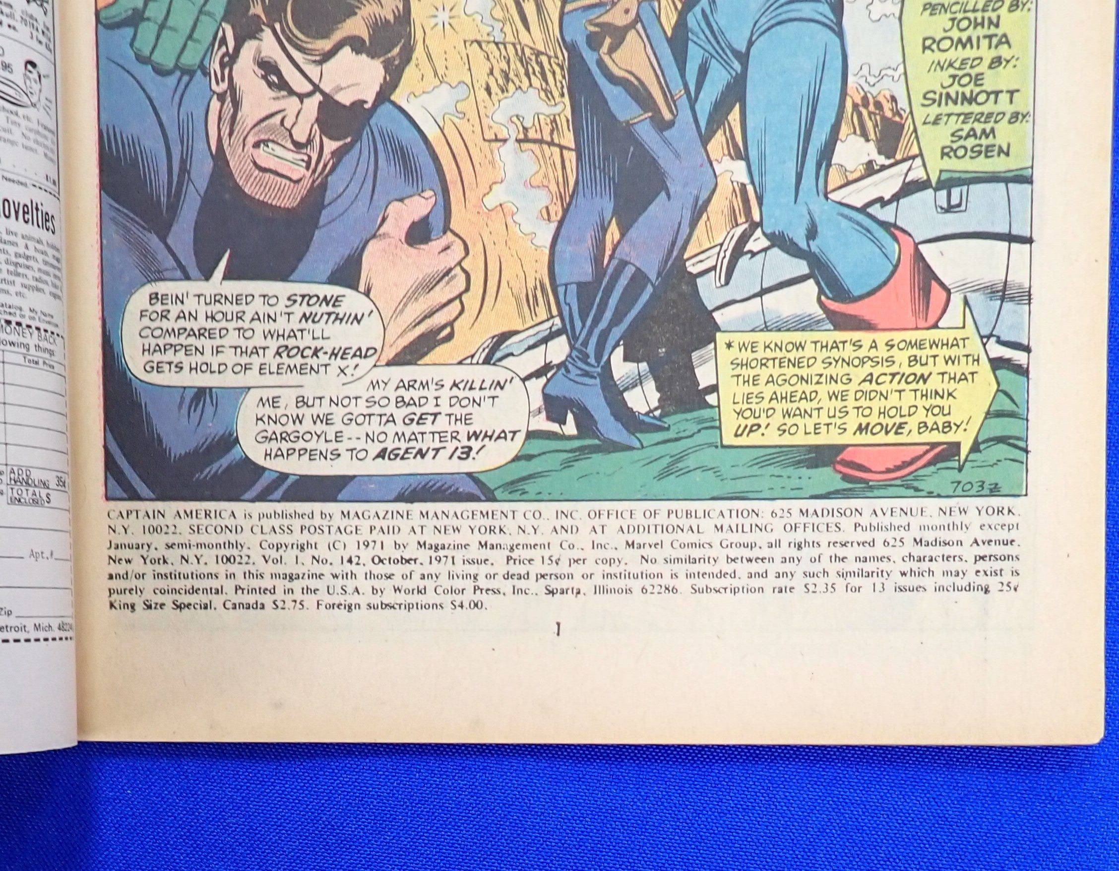 Captain America and the Falcon #142 (1971) - VG/FN (5.0) - Double Cover Error