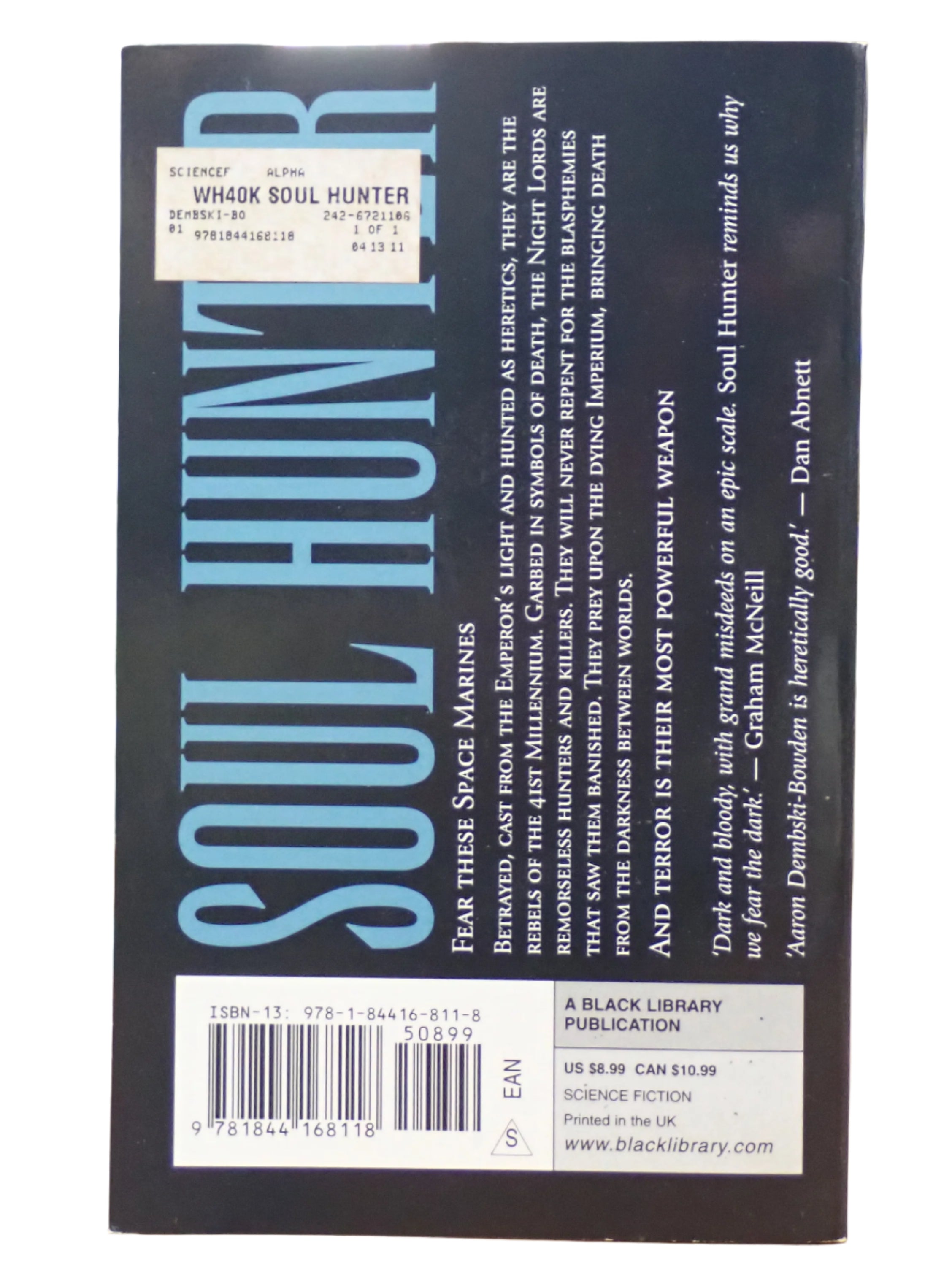 Warhammer - Soul Hunter: A Night Lords Novel (MMPB)
