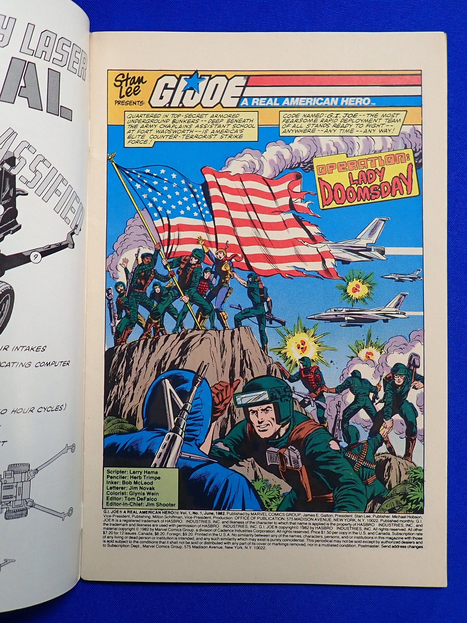 G.I. Joe #1 (1982) - VF/VF+ (8.0-8.5) - 1st Team App. of G.I. Joe