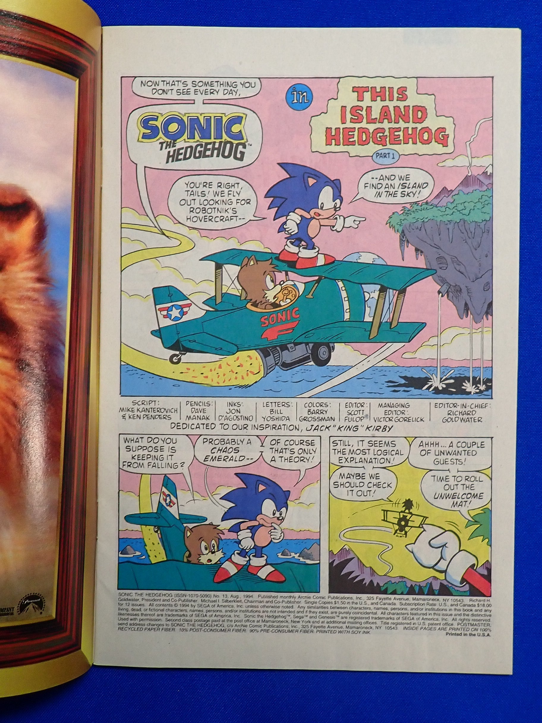 Sonic the Hedgehog #13 (1994) - VF/NM- (9.0-9.2) - 1st App. of Knuckles