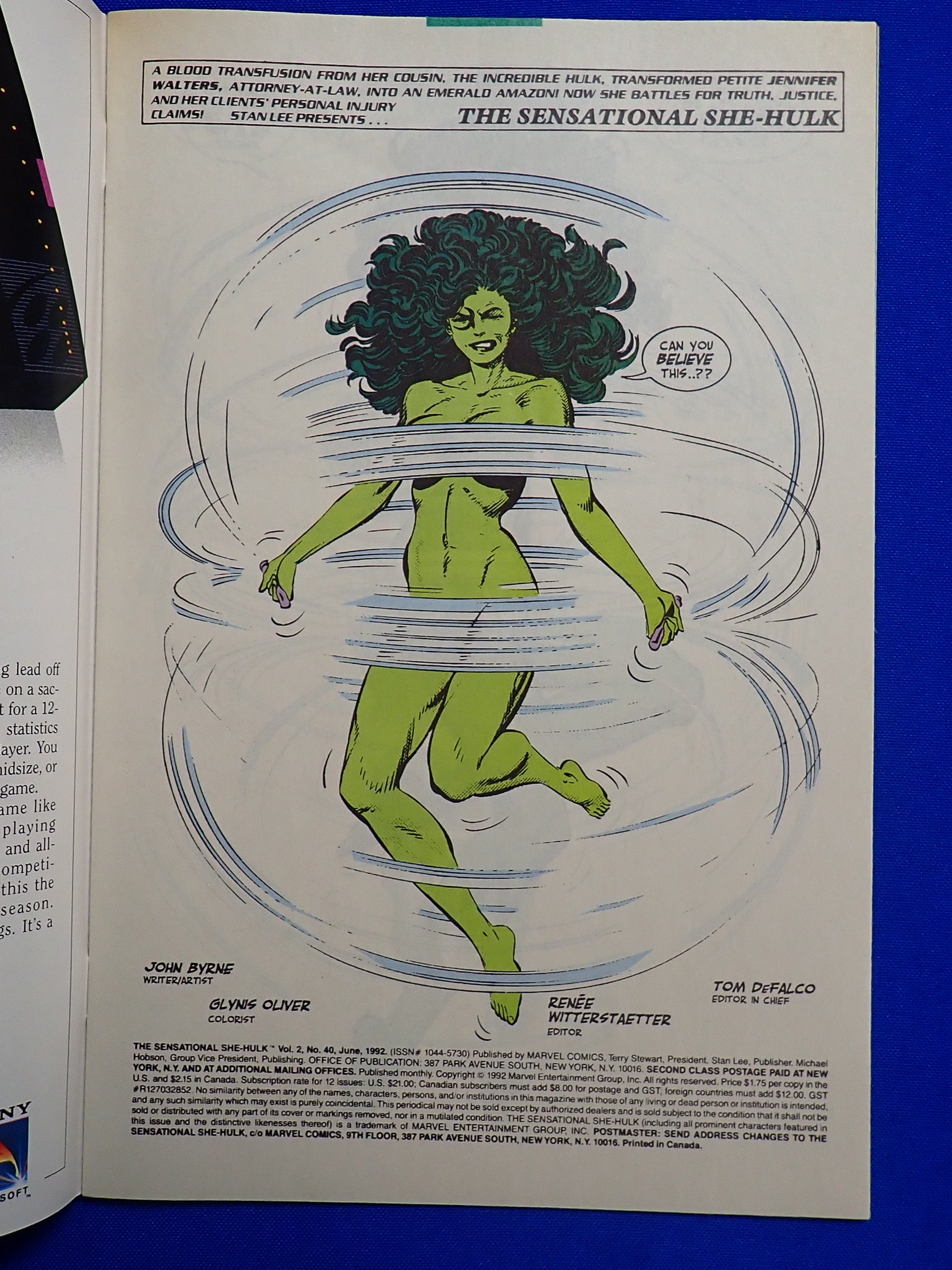 She-Hulk #40 (1992) - NM-/NM (9.2-9.4) - Controversial Issue