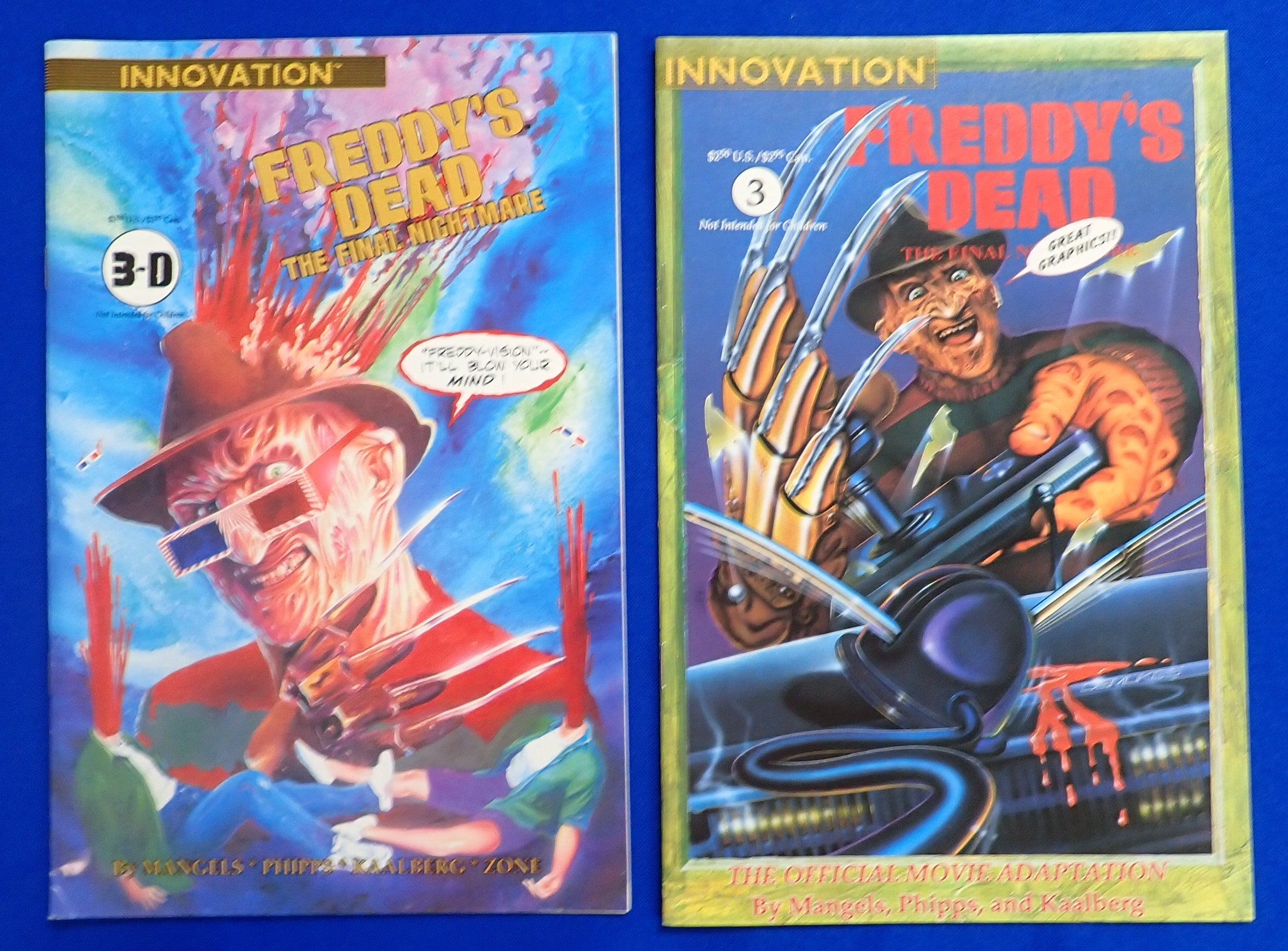 Freddy's Dead #3 (1991) + 3D Edition - VF/NM / FN/VF (9.0)/(7.0) - Final Issue