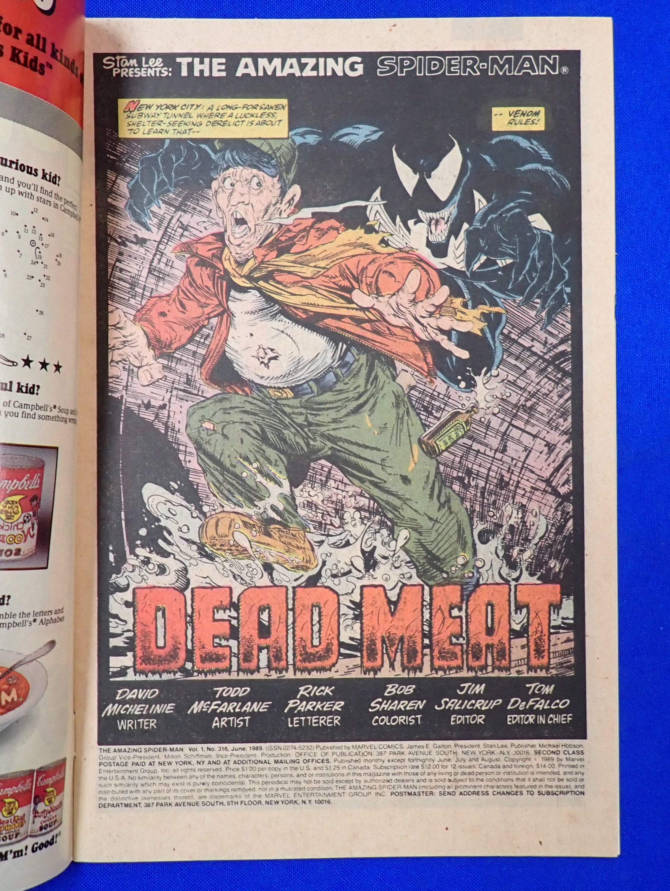 Amazing Spider-Man #316 (1989) - VF/NM (9.0) - 1st Full Cover Venom