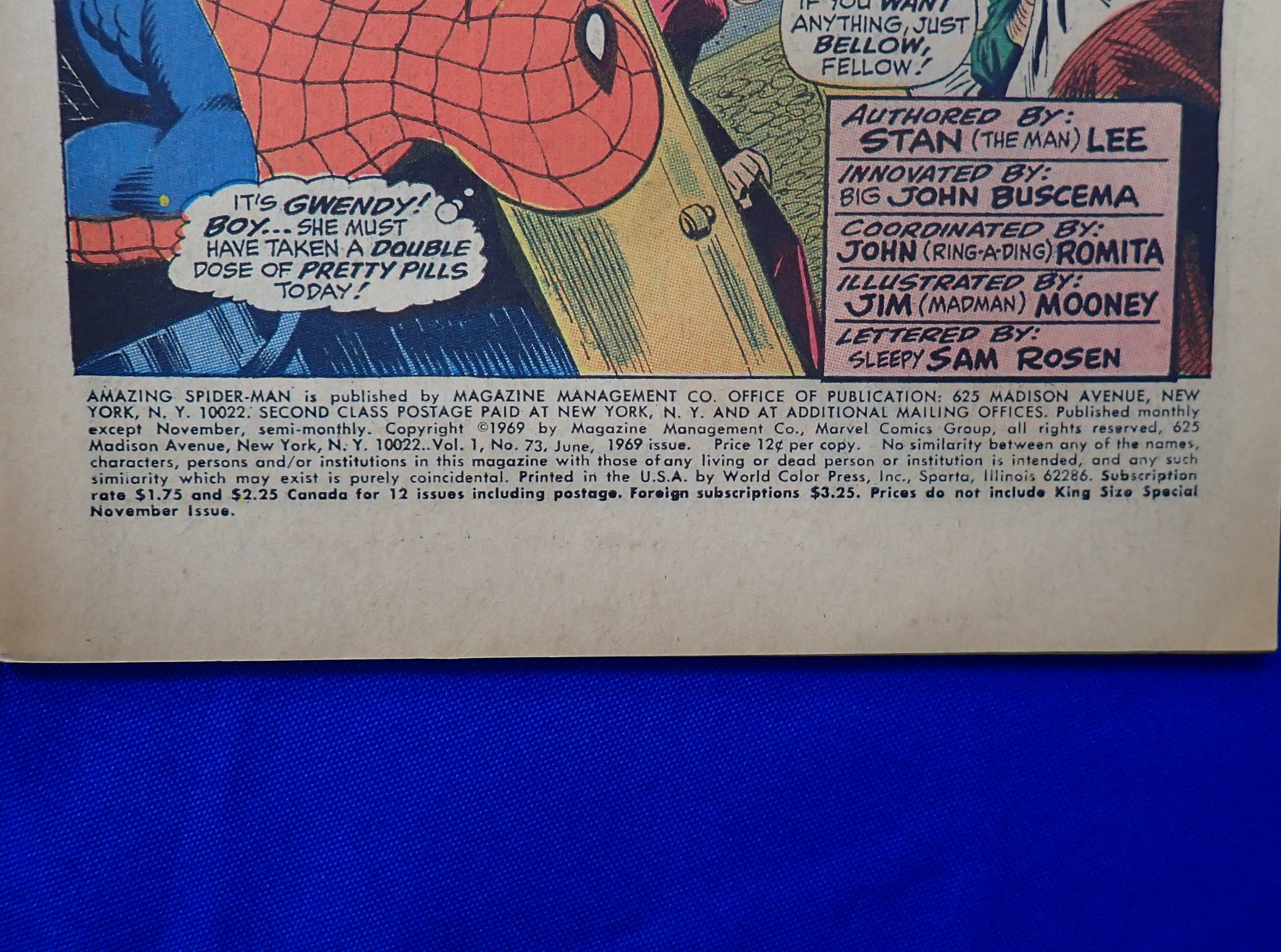 Amazing Spider-Man #73 (1969) - FN/VF- (7.0/7.5) - 1st App. Silvermane